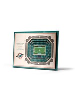 You The Fan Dolphins 5 Layer Stadium Wall Art