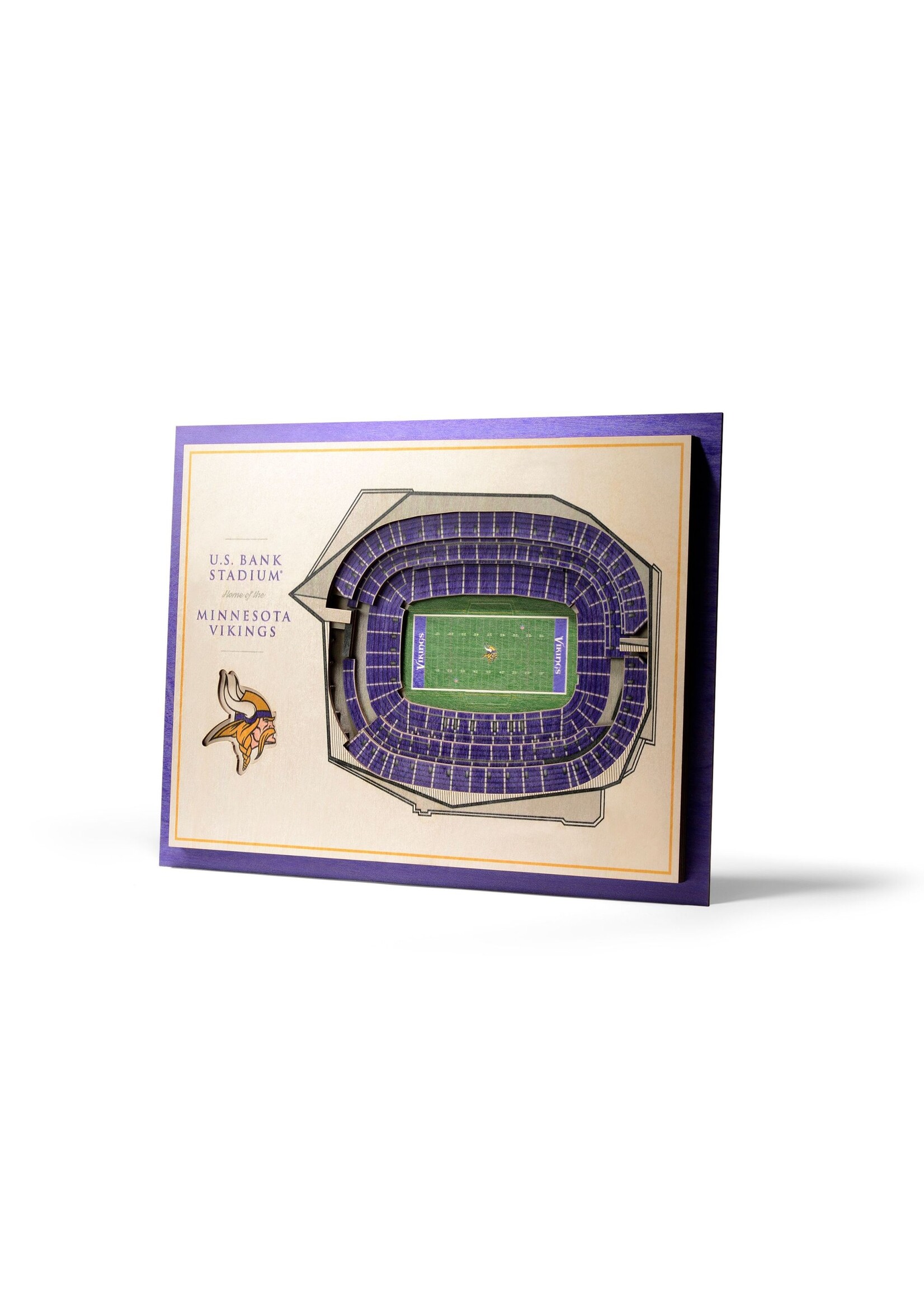 You The Fan Vikings 5 Layer Stadium Wall Art