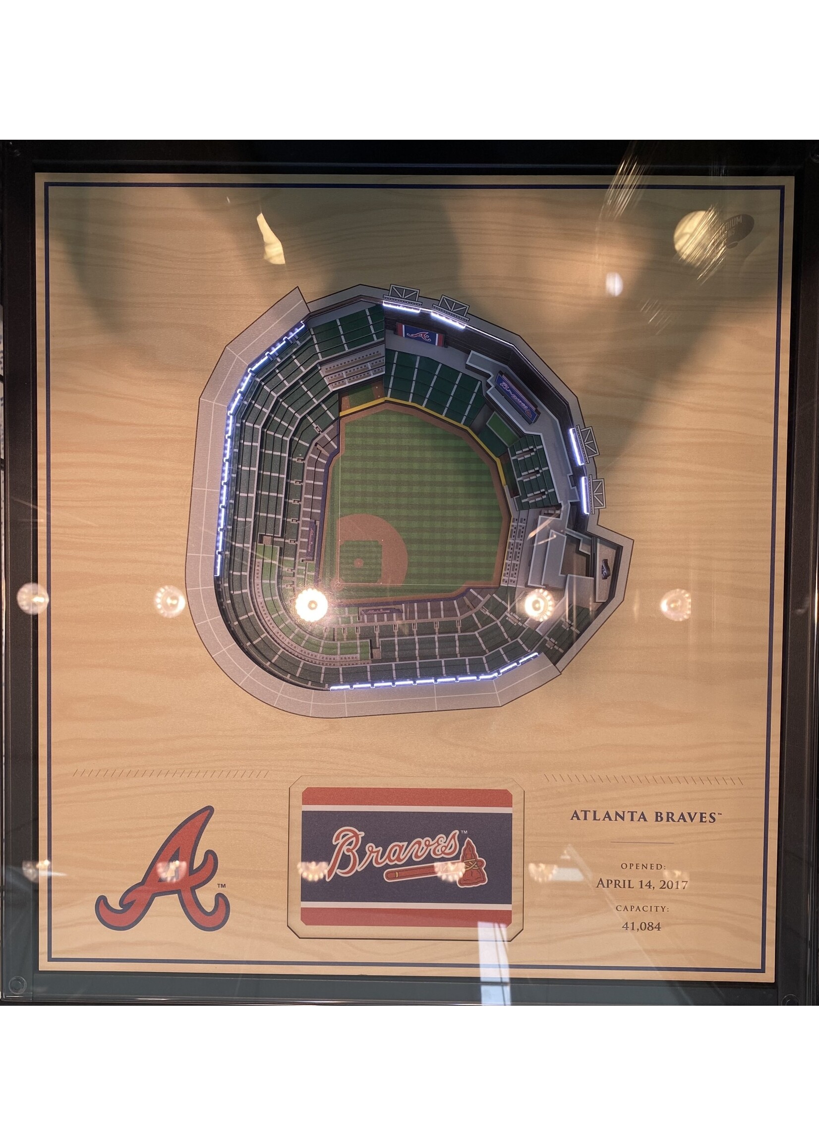 You The Fan Braves Stadium End Table