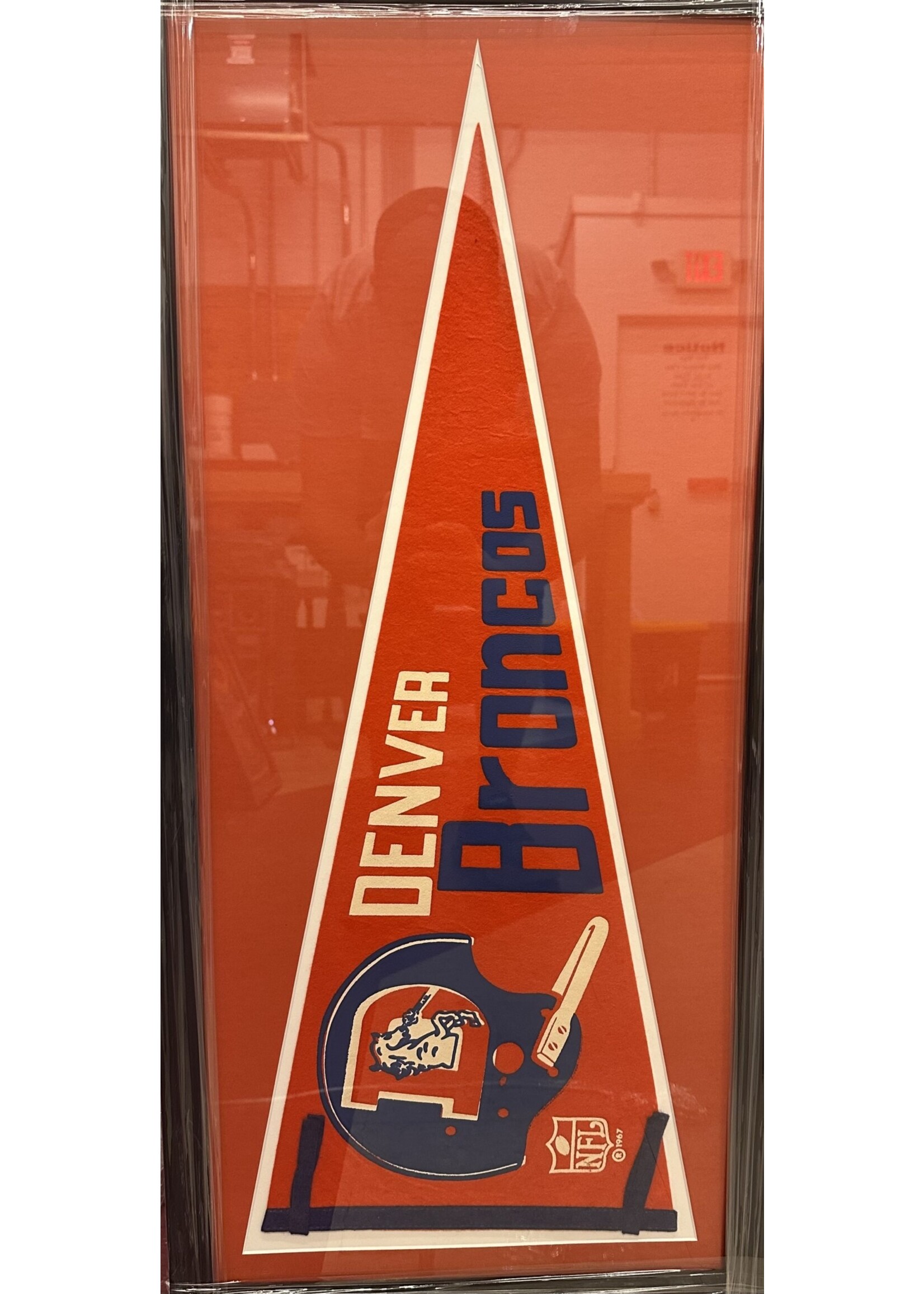 Pennant (F & UF) Broncos Helmet 1960s Pennant B
