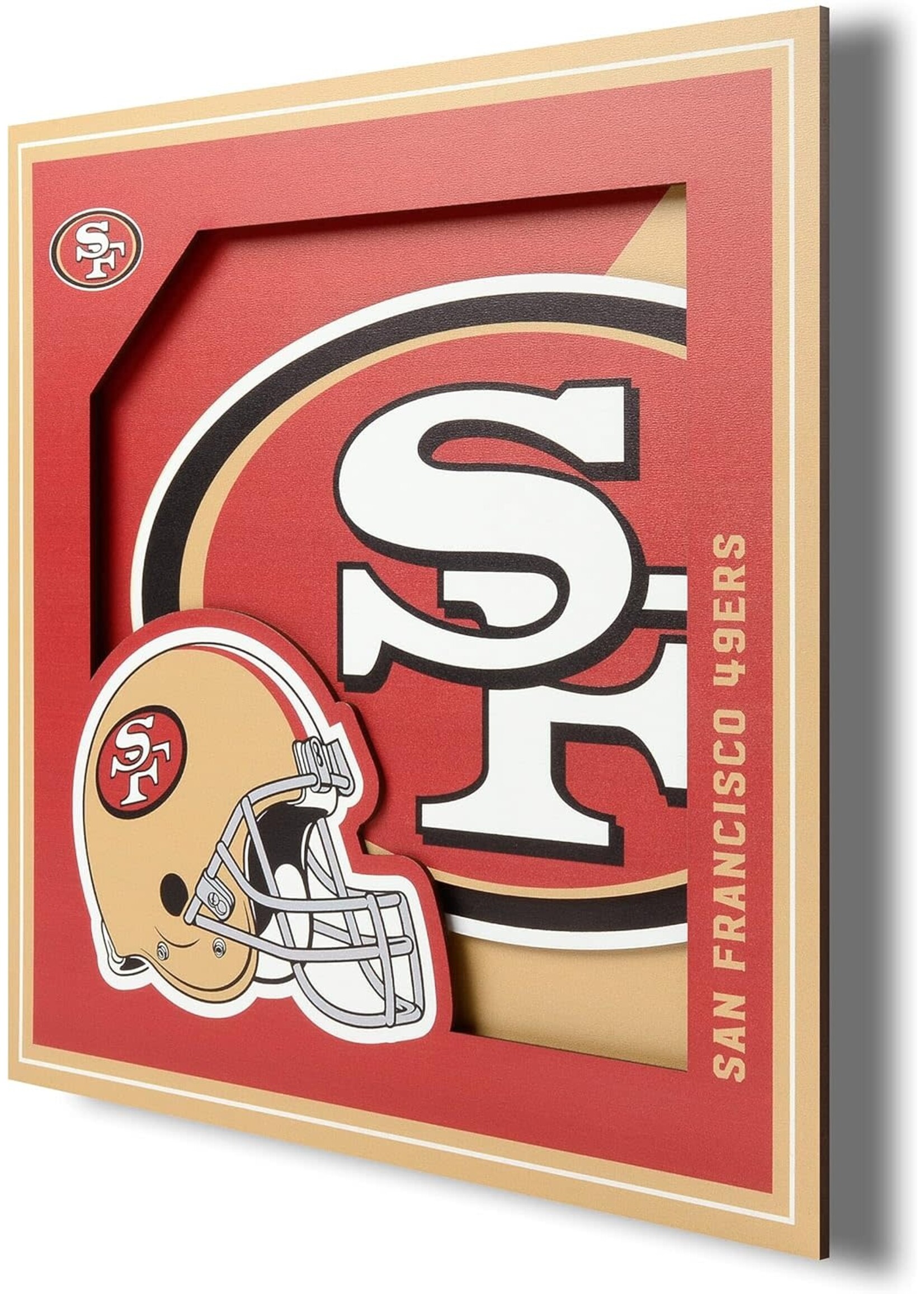 You The Fan 49ers Logo 12x12 Wall Art