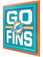 Dolphins Slogan 12x12 Wall Art