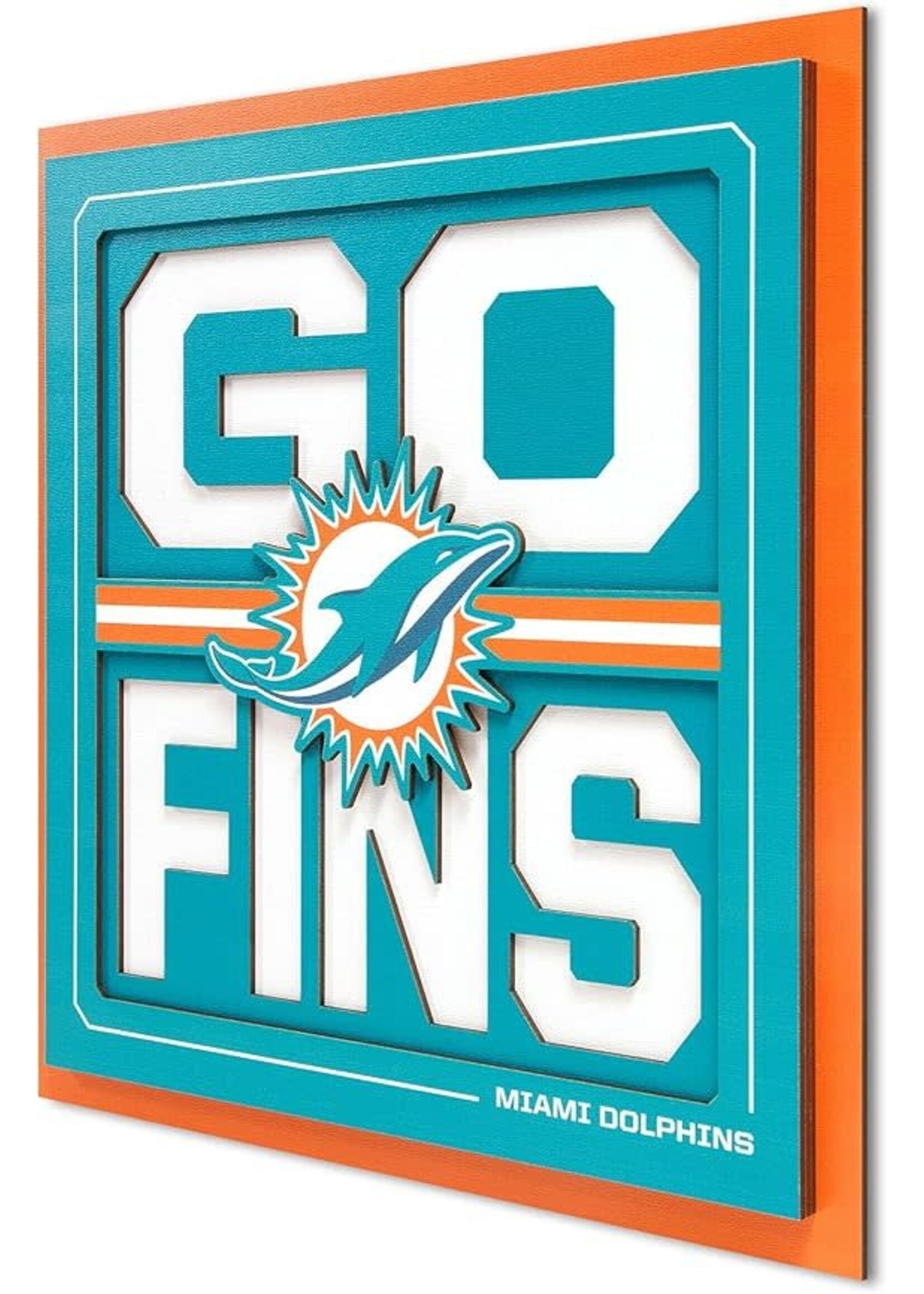 You The Fan Dolphins Slogan 12x12 Wall Art