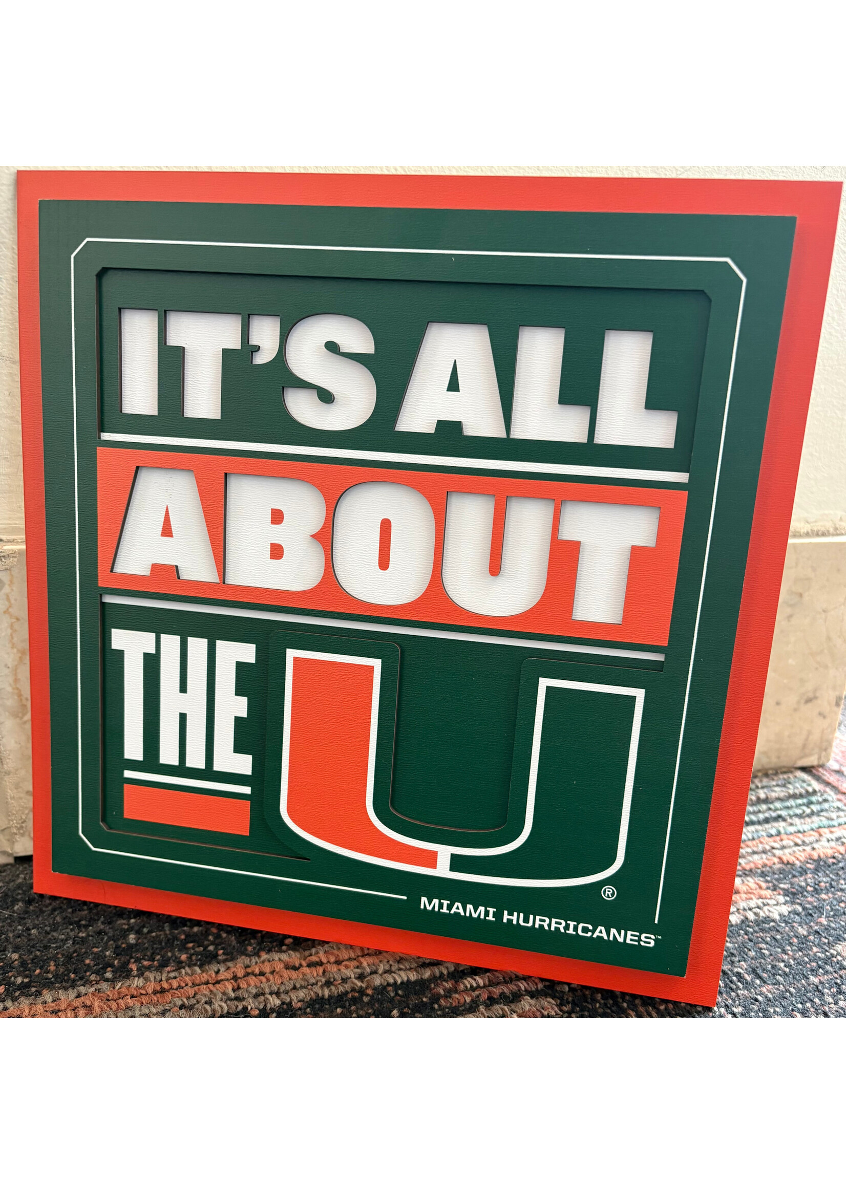 You The Fan Miami Slogan 12x12 Wall Art