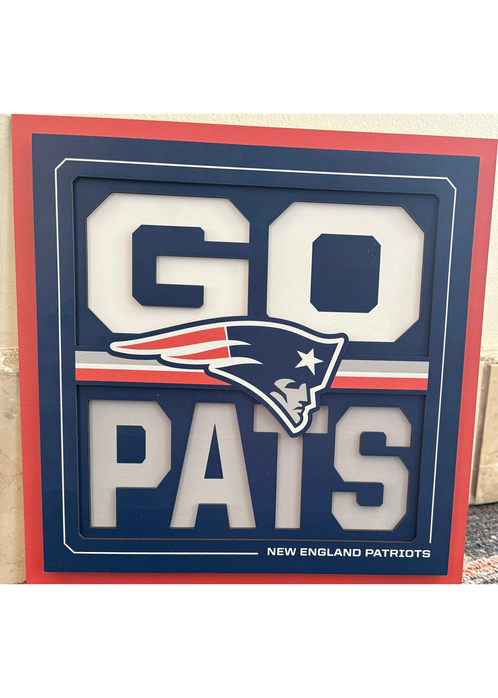 You The Fan Patriots Slogan 12x12 Wall Art