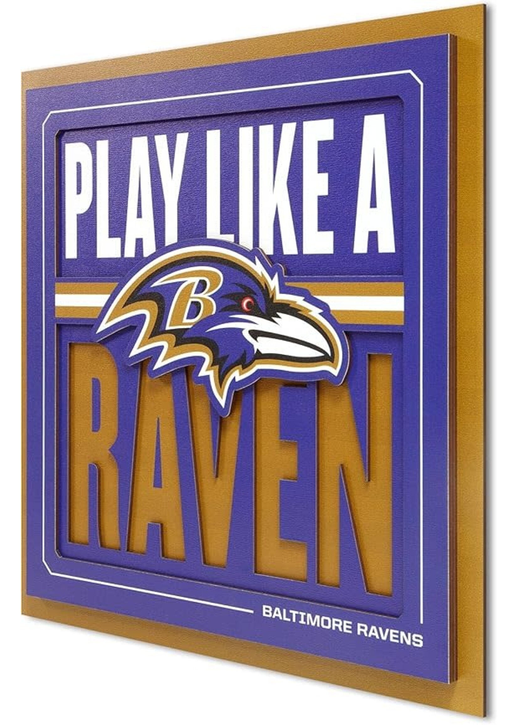 Ravens Slogan 12x12 Wall Art