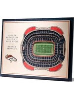You The Fan Broncos 5 Layer Stadium Wall Art