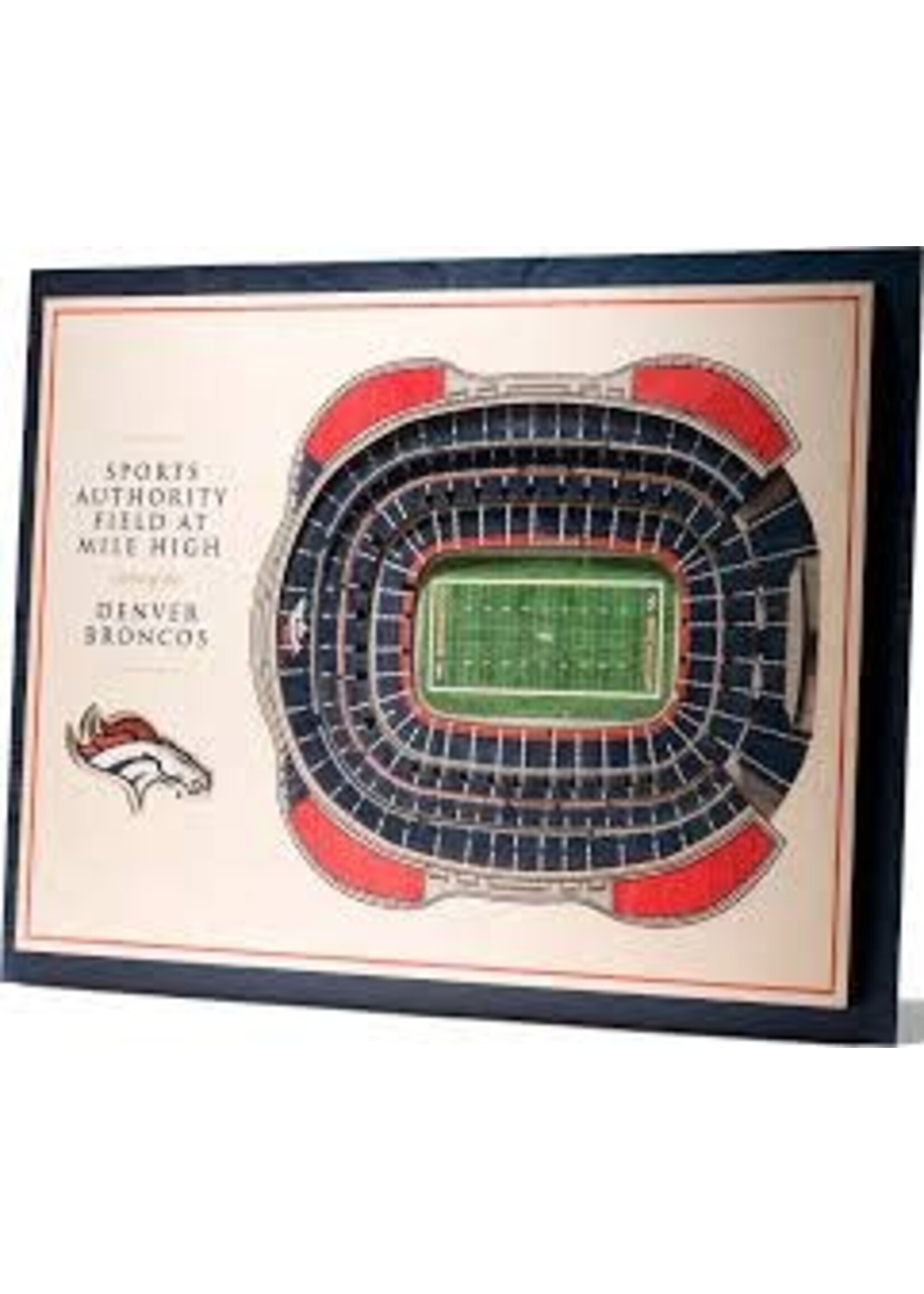 You The Fan Broncos 5 Layer Stadium Wall Art