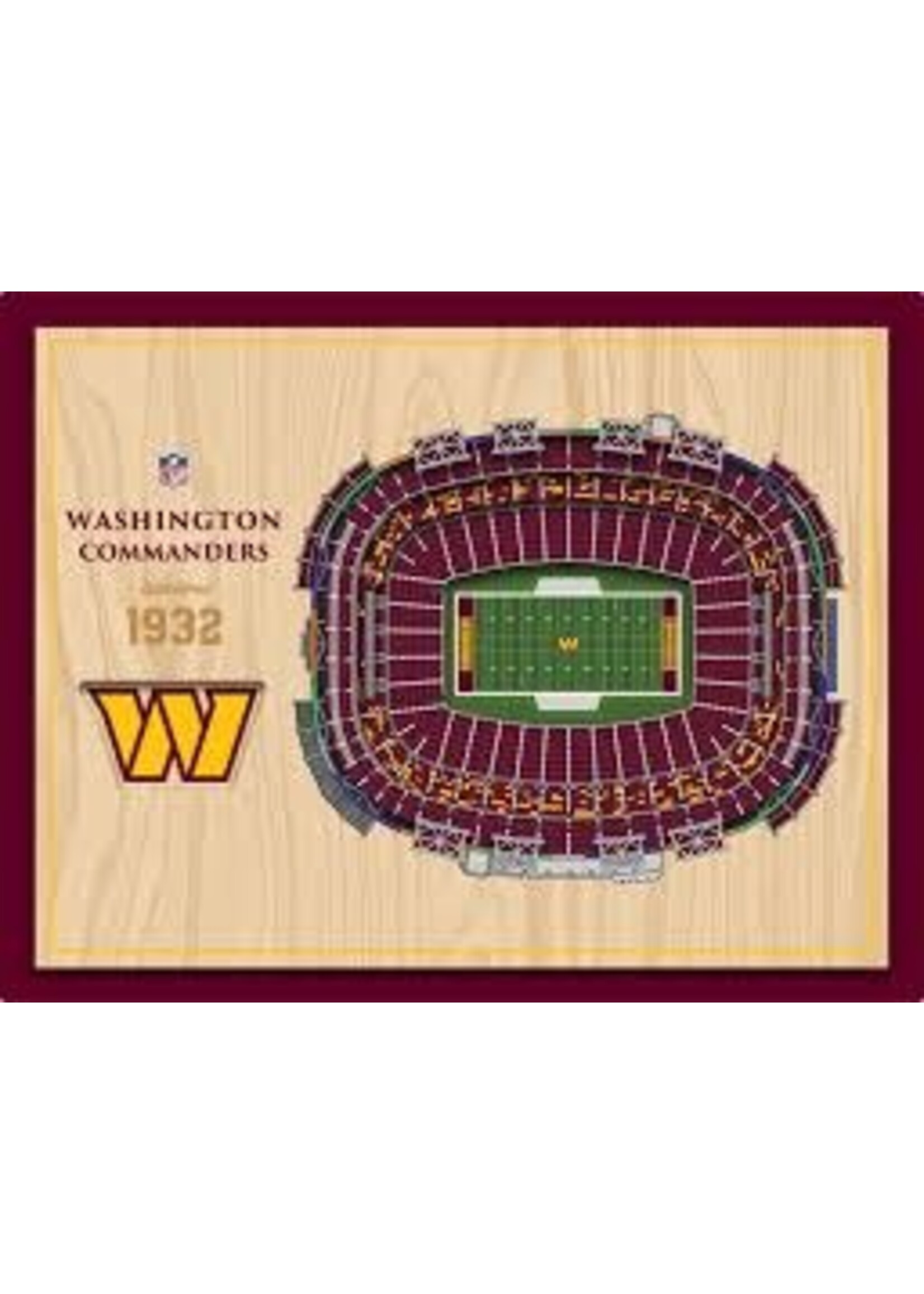 You The Fan Commanders 5 Layer Stadium Wall Art