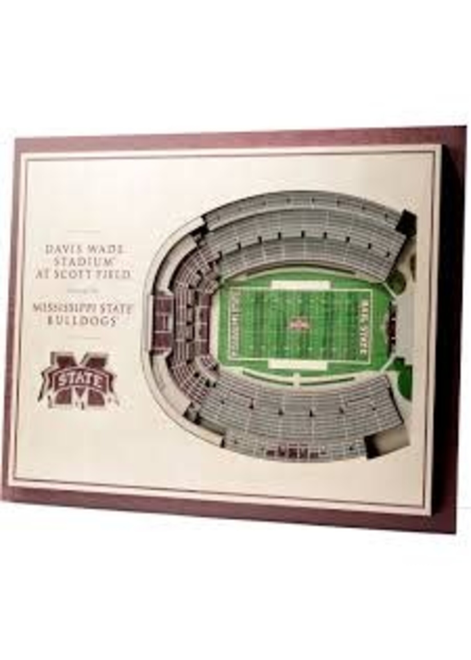 You The Fan Mississippi St 5 Layer Stadium Wall Art