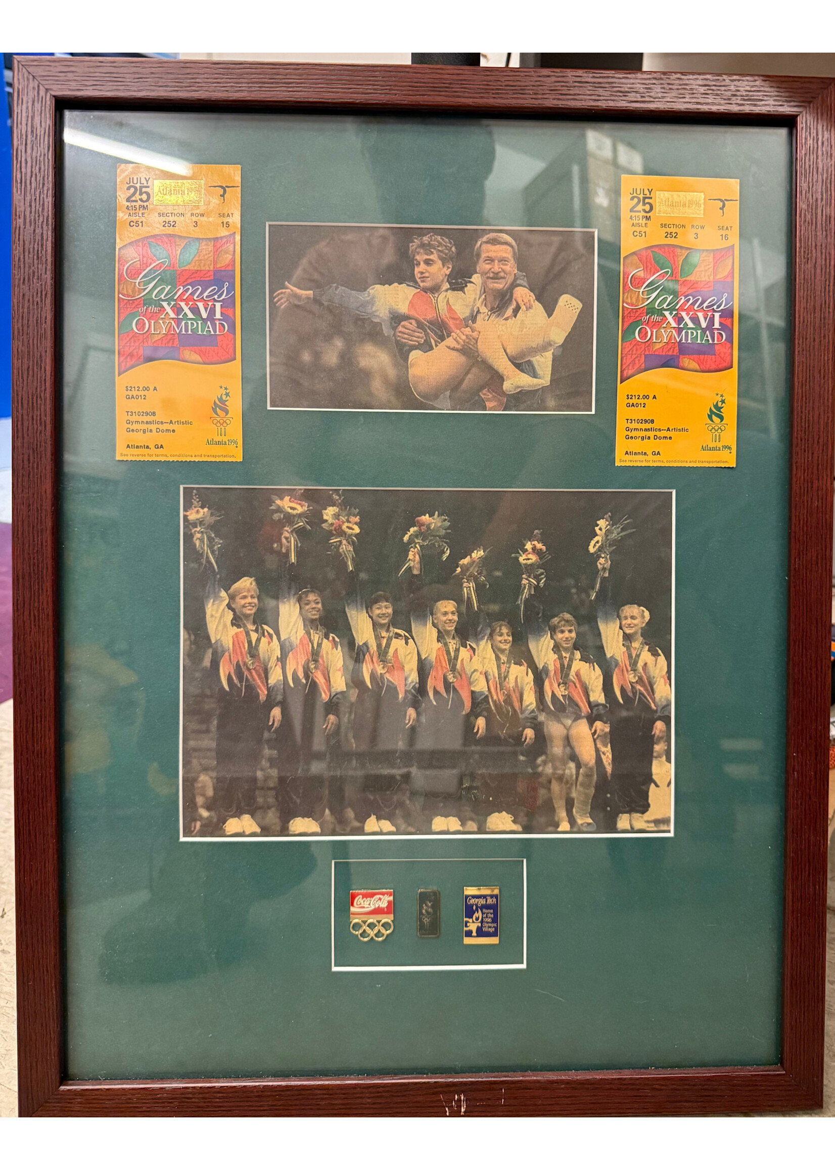 Picture 1996 Olympics Gymnastics w/Tix