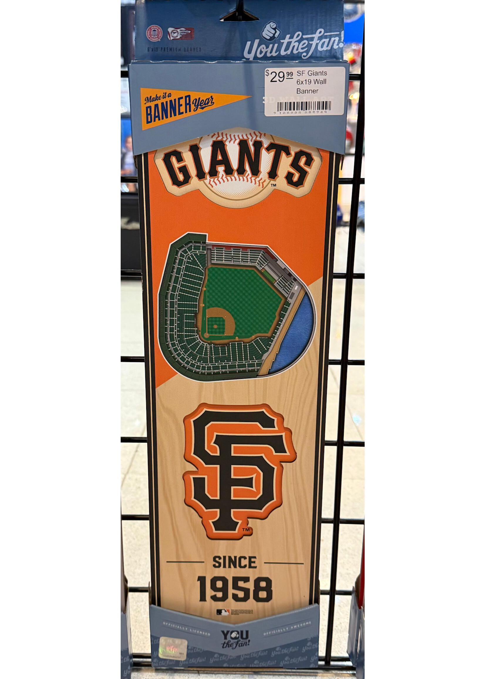 SF Giants 6x19 Wall Banner