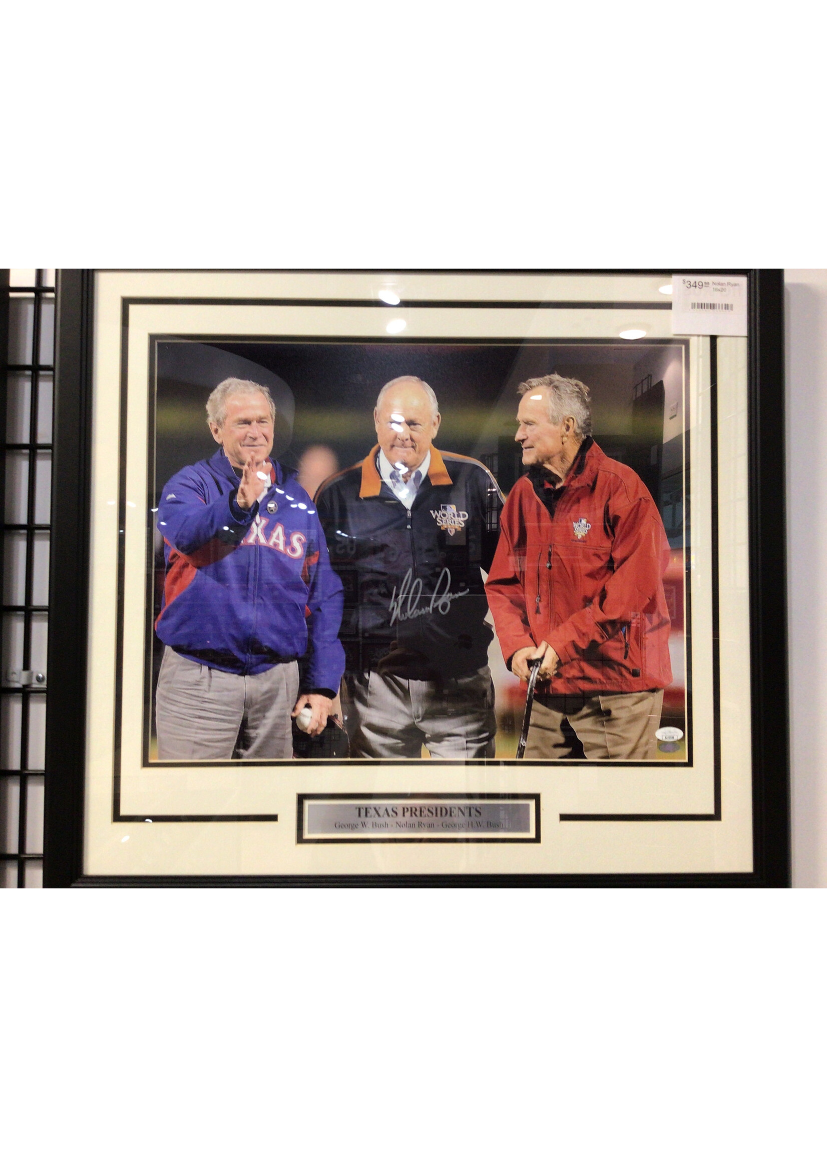 Picture Nolan Ryan 16x20 w/Presidents