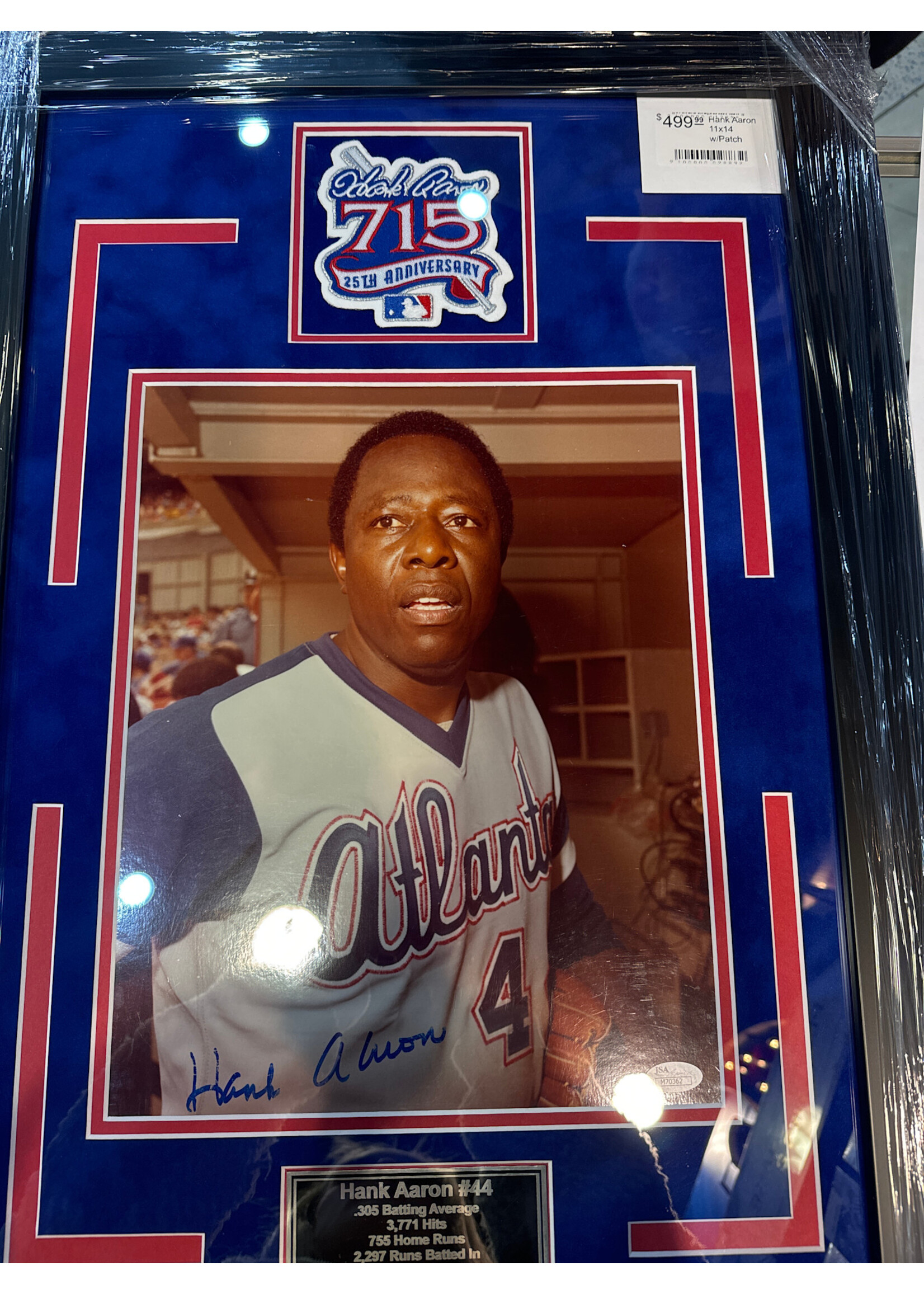 Hank Aaron 11x14 w/Patch