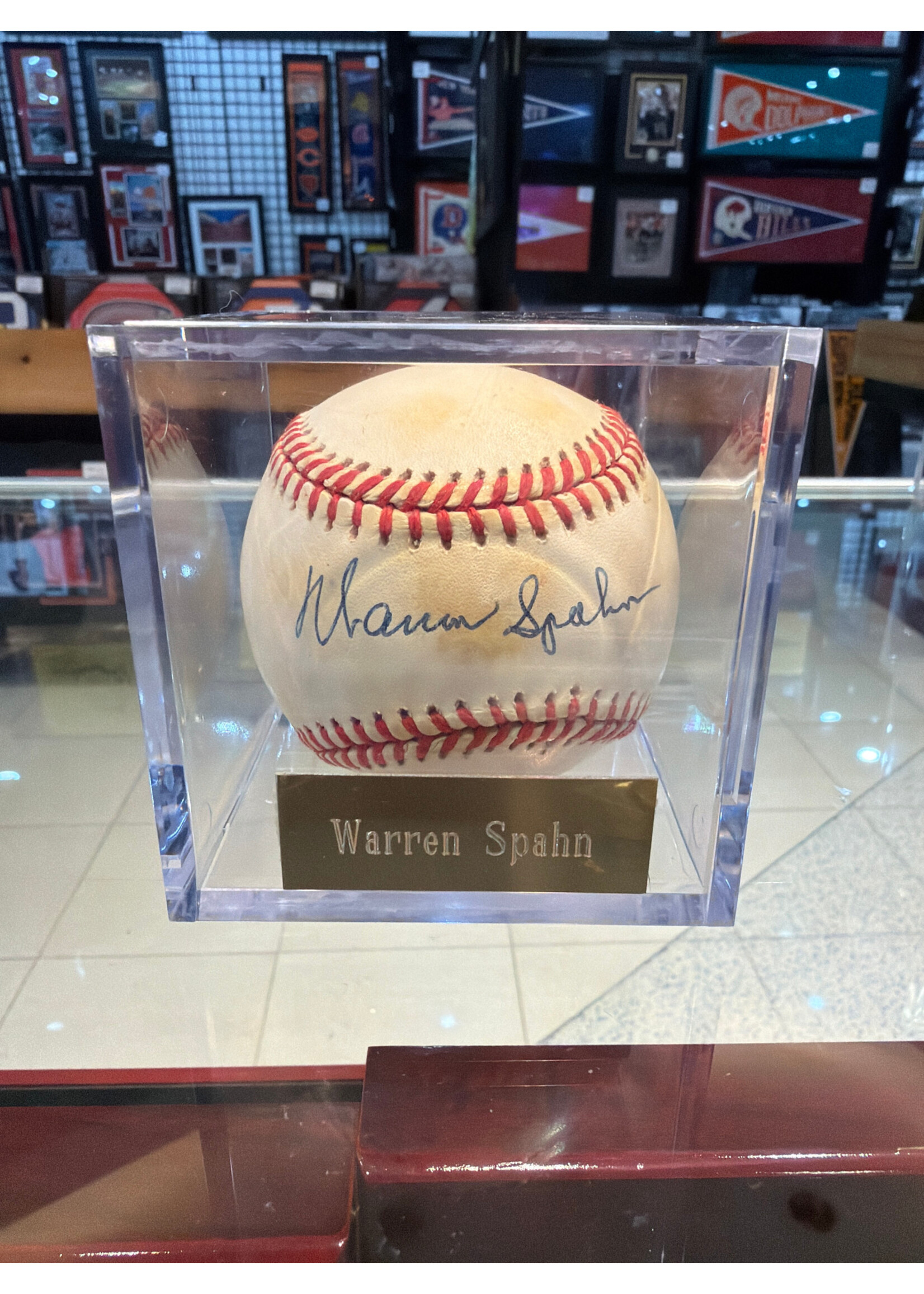 Balls/Bats/Gloves Warren Spahn Baseball