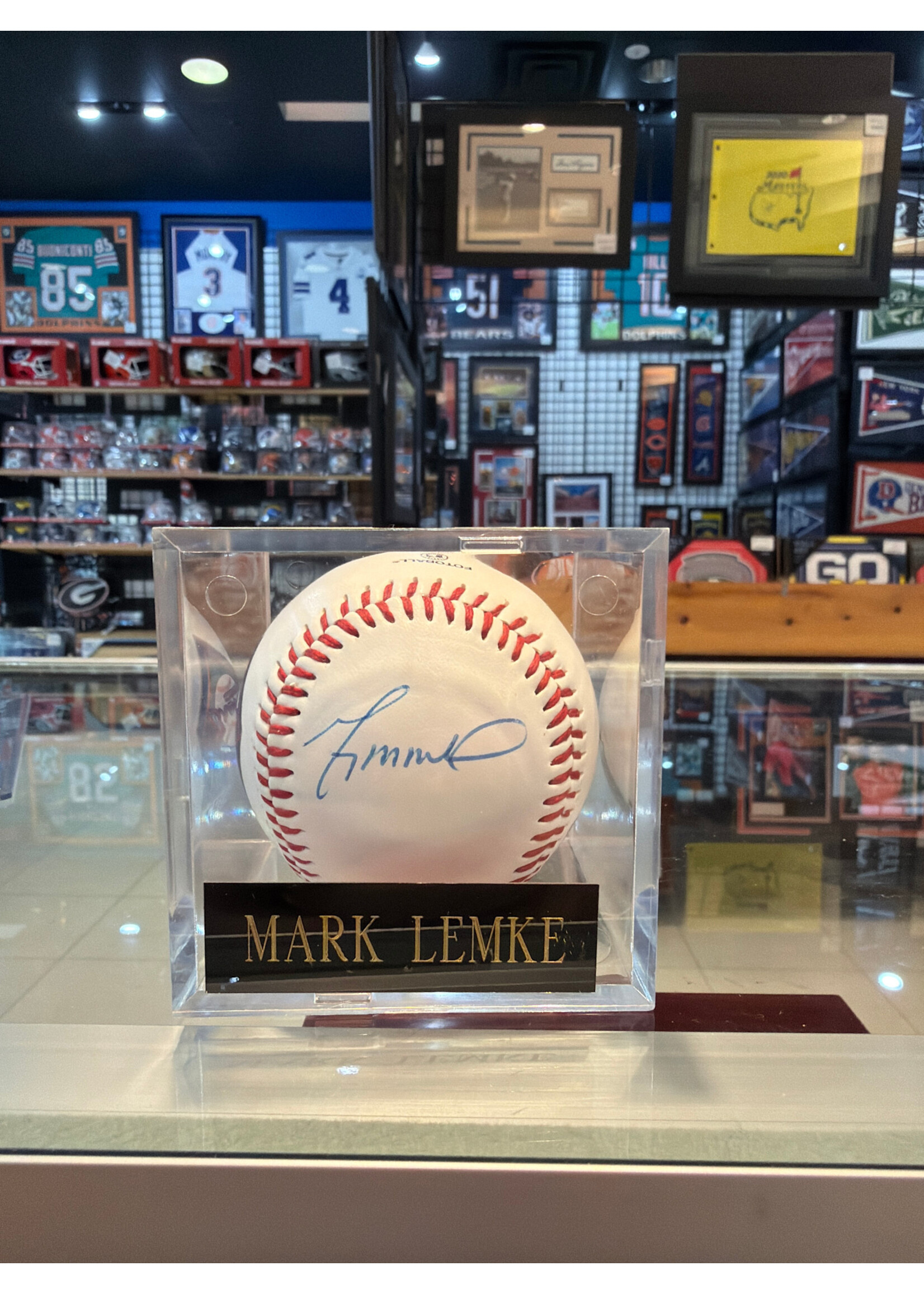 Balls/Bats/Gloves Mark Lemke Baseball