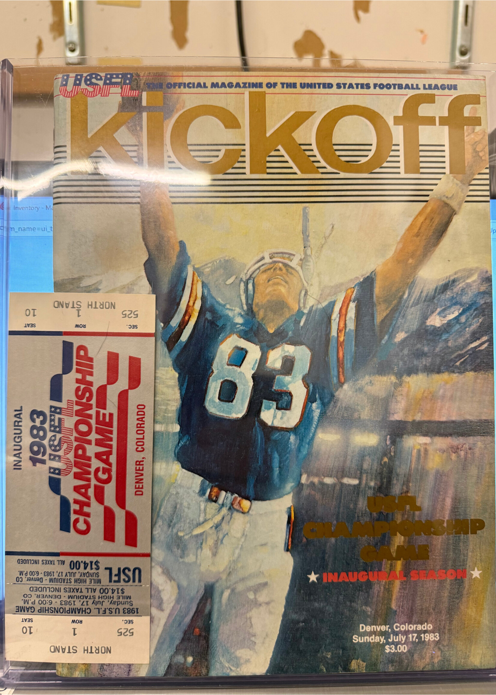 Collectible 1st USFL Championship Progam & Tix