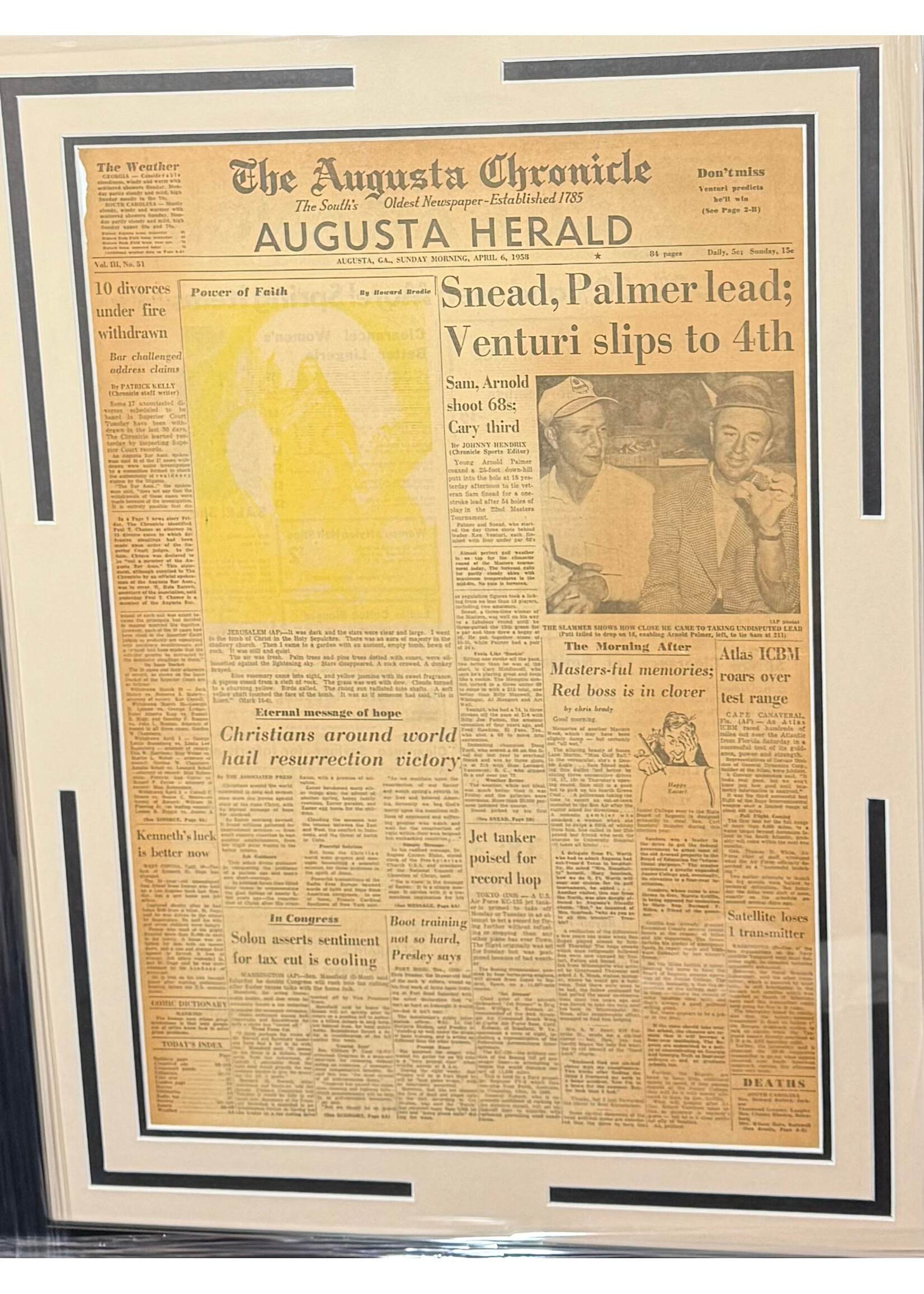 Picture 1958 Masters Newspaper