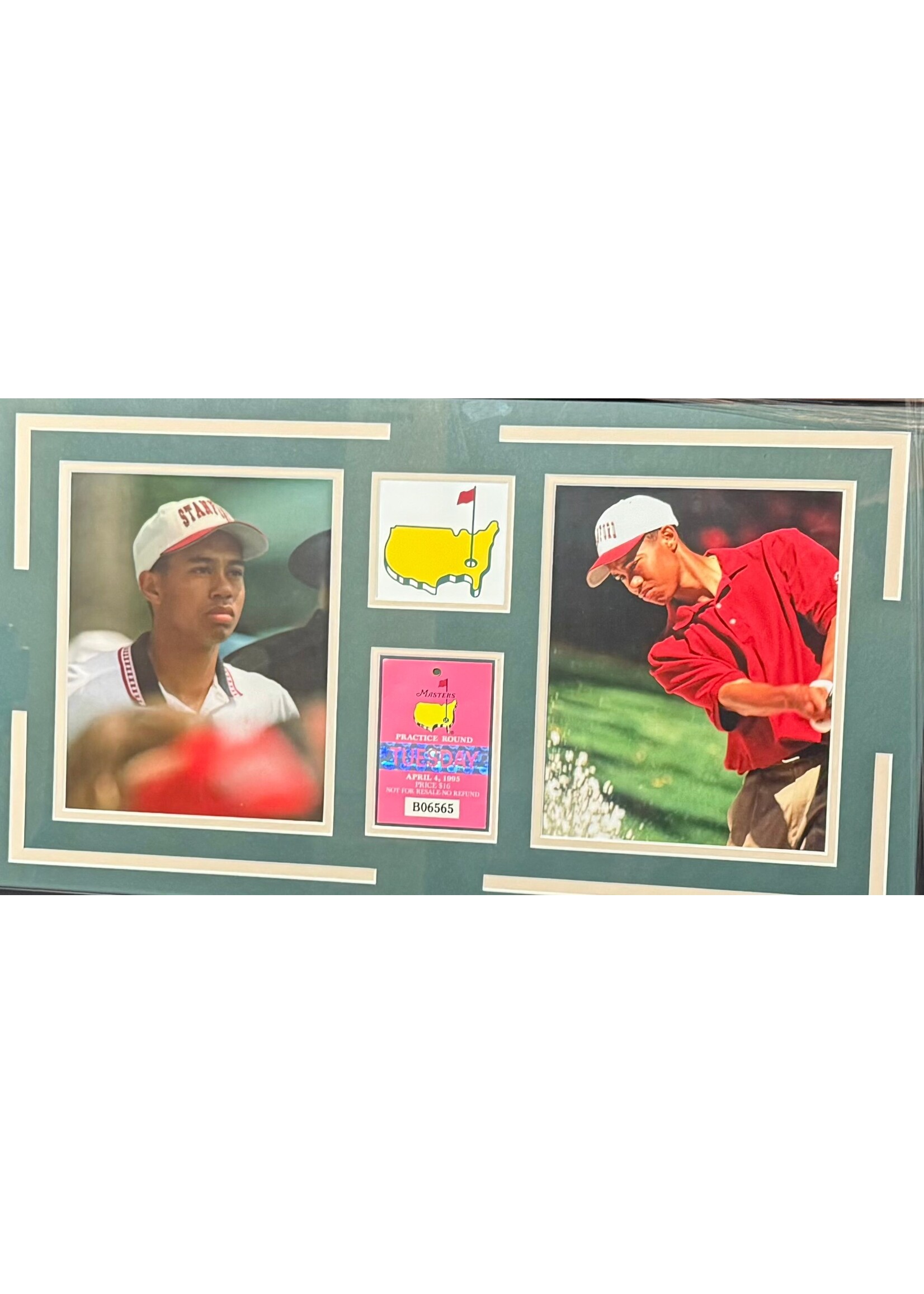 Picture 1995 Masters Practice Round Pass Tiger Collage