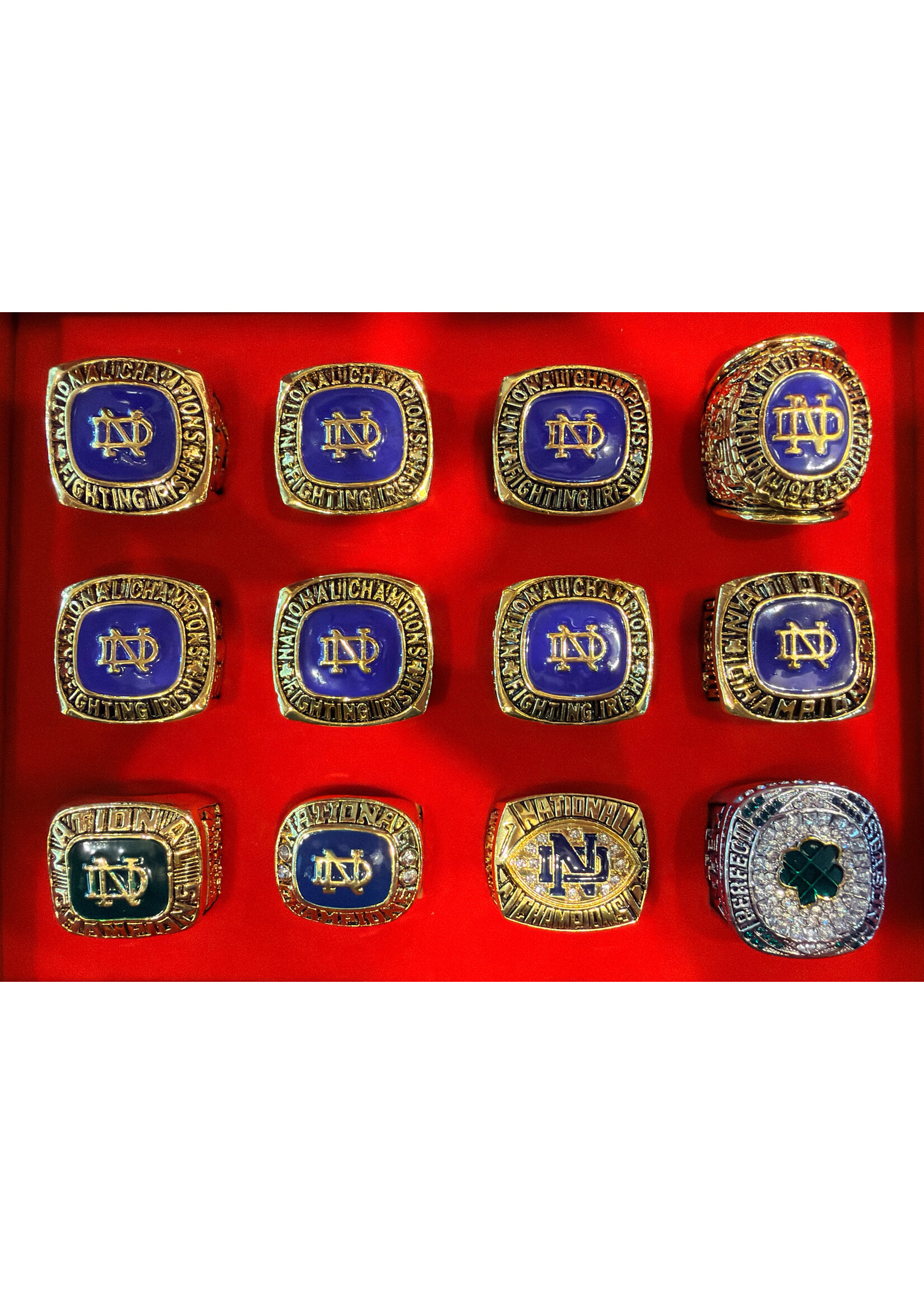 Rings Notre Dame 12 Ring Set