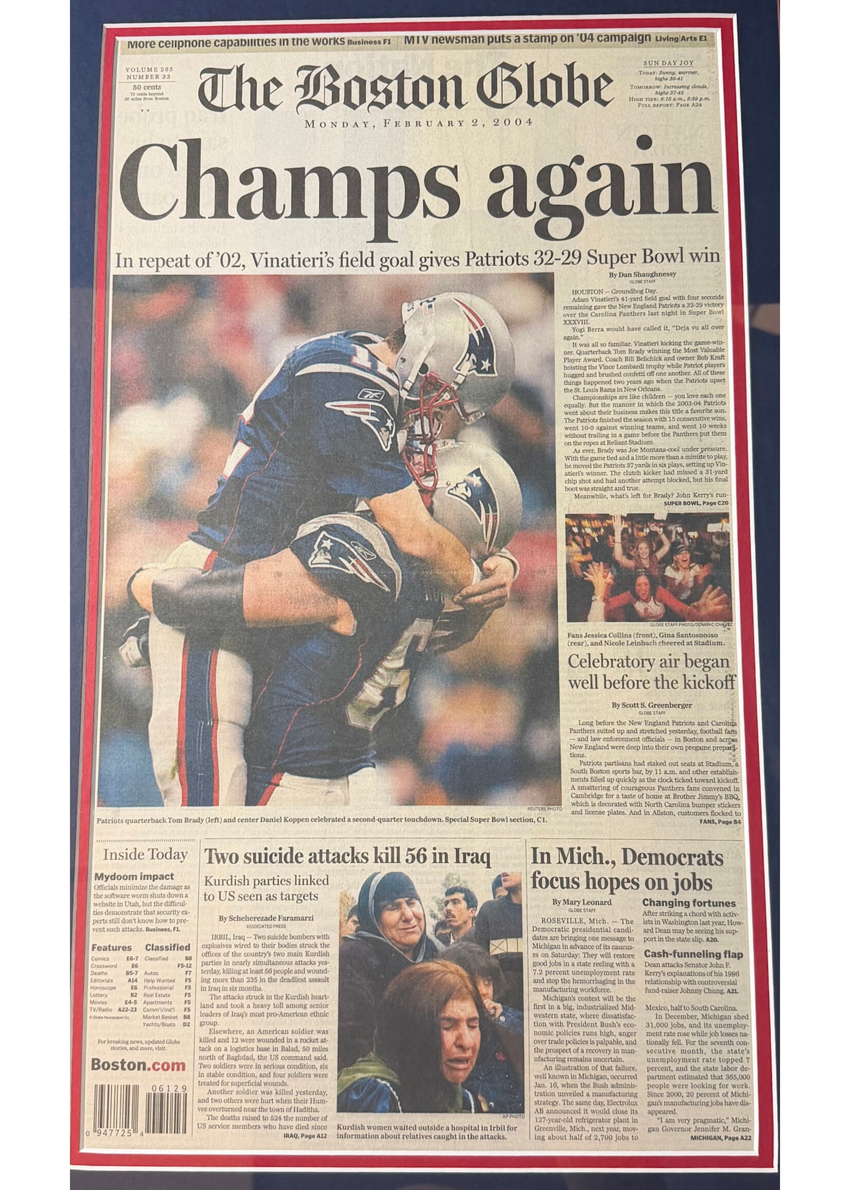 Picture Patriots Champs Again Newspaper