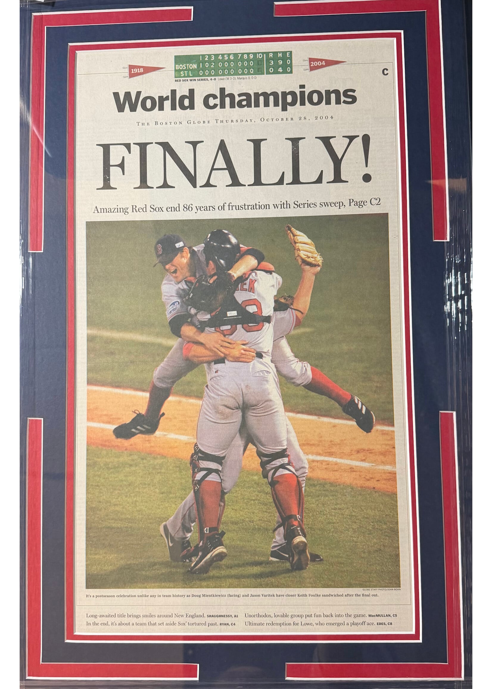 Picture Red Sox Finally Newspaper
