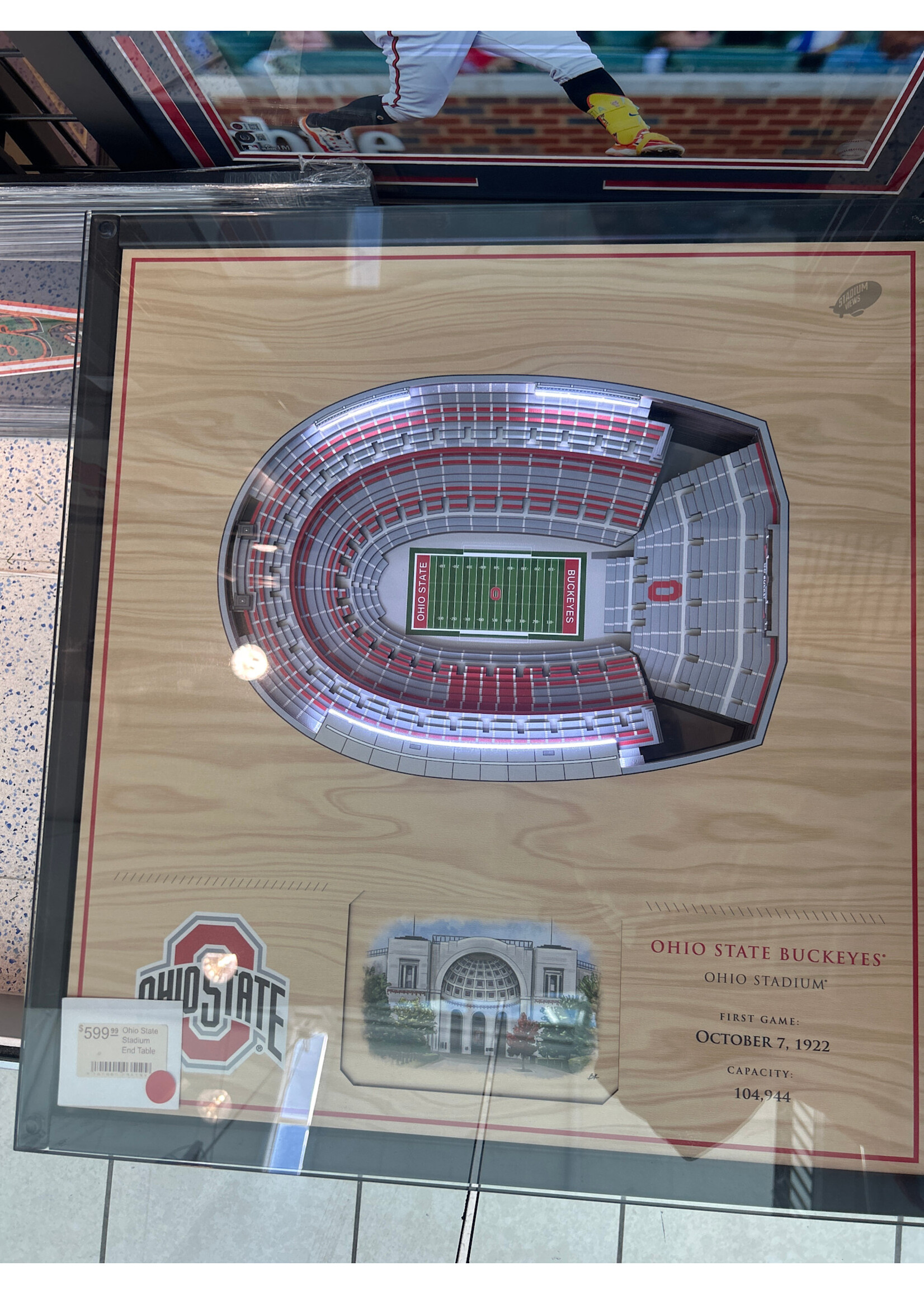 Picture Ohio State Stadium End Table