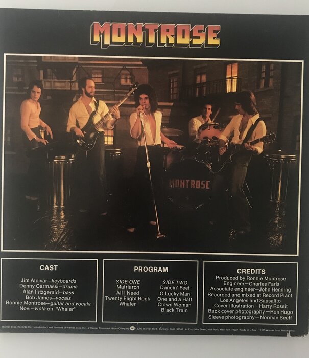 Montrose - Warner Brothers Presents - Vinyl LP (USED)