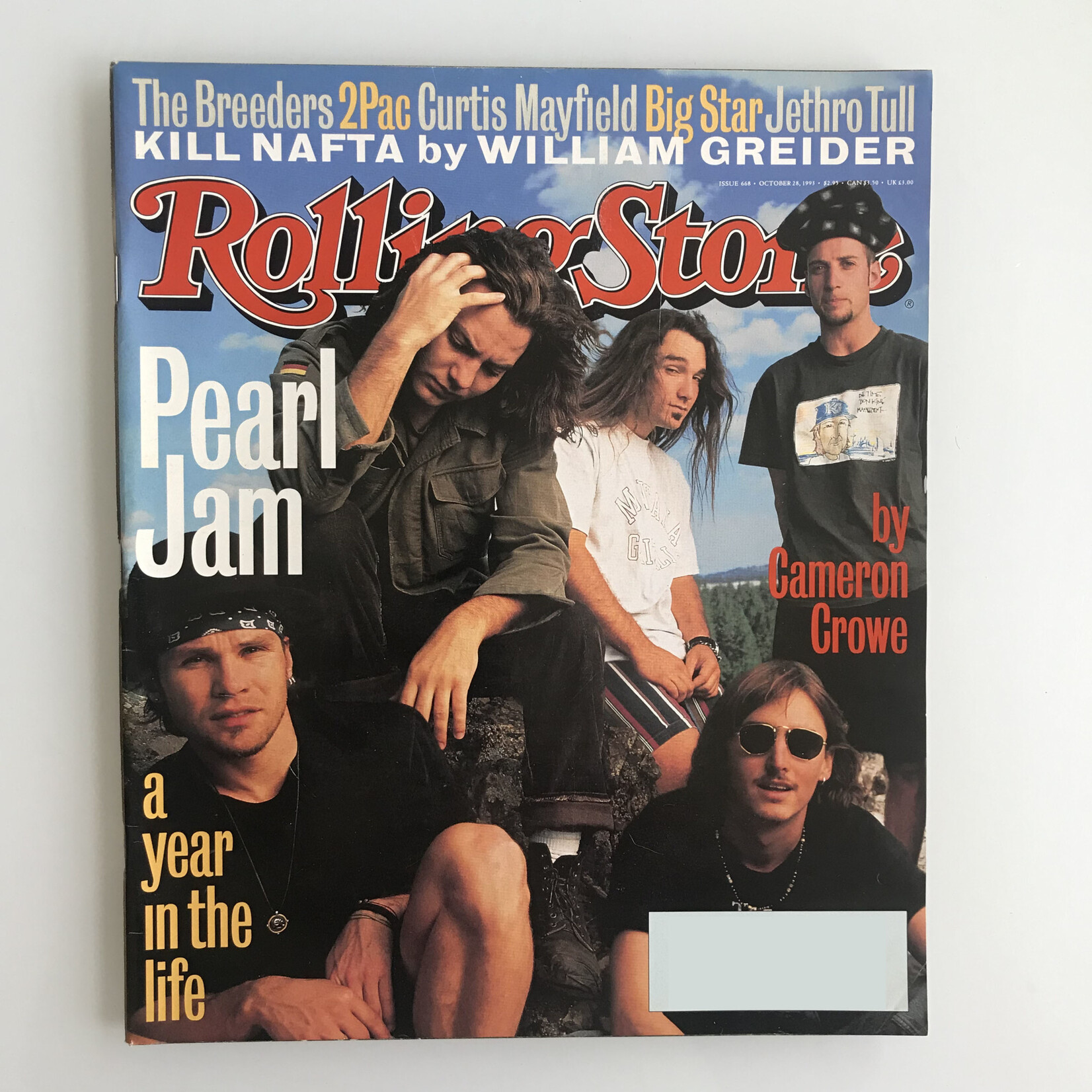 Rolling Stone - 1993-10-28, Pearl Jam - Magazine (USED)