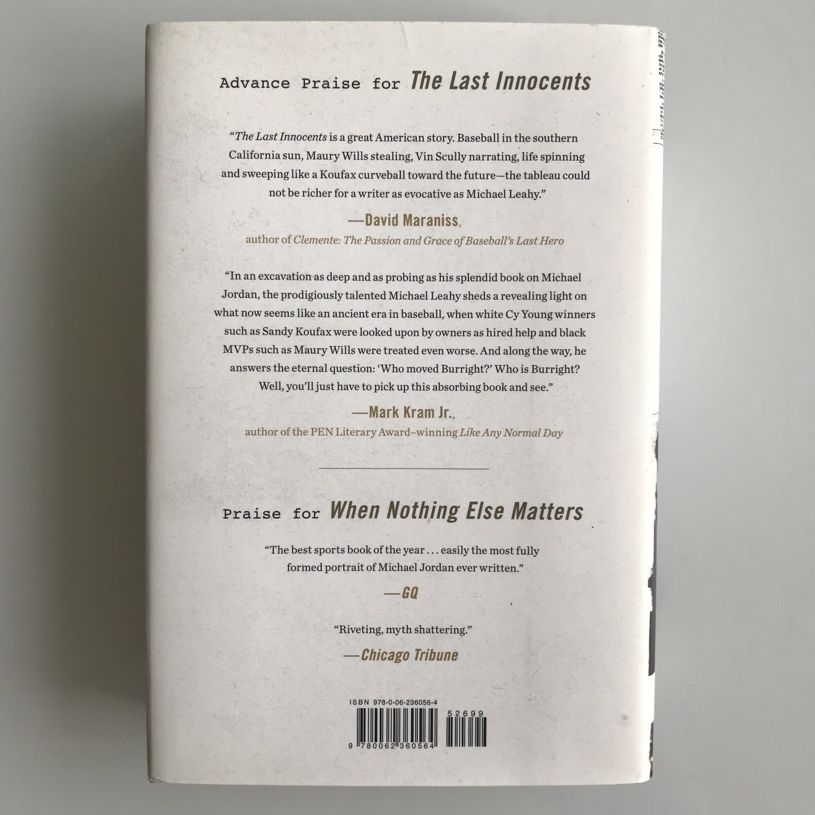 Michael Leahy - The Last Innocents: The Collision of the Turbulent Sixties and the Los Angeles Dodgers - Hardback (USED)