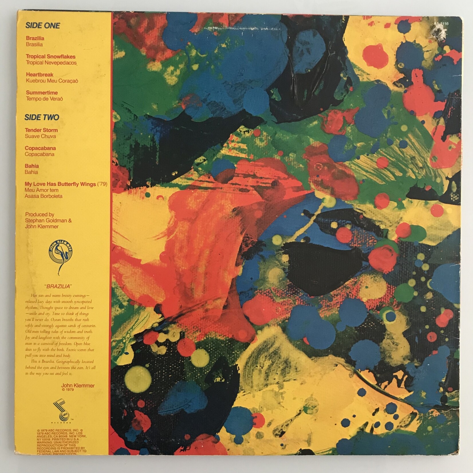 John Klemmer - Brazilia - Vinyl LP (USED)