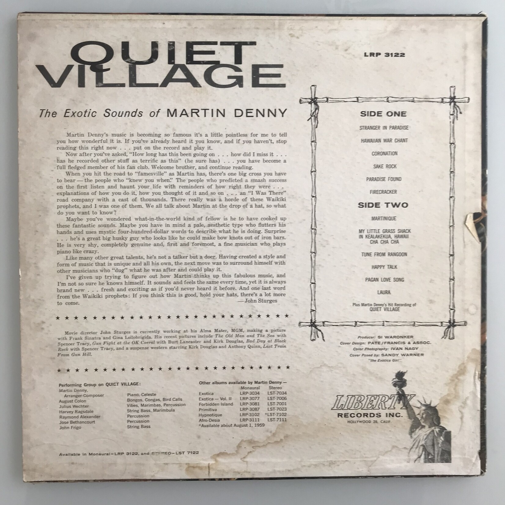 Martin Denny - Quiet Village - Vinyl LP (USED)
