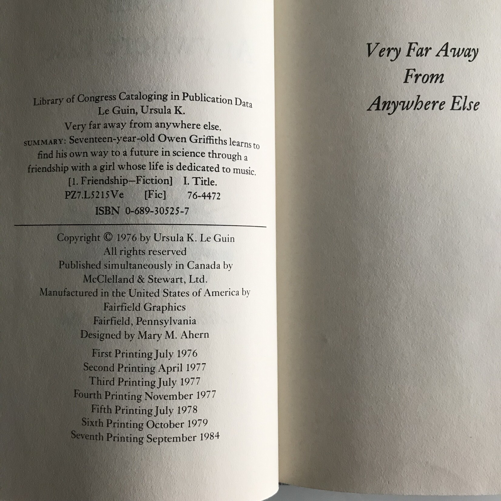 Ursula K. Le Guin - Very Far Away From Anywhere Else - Hardback (USED)