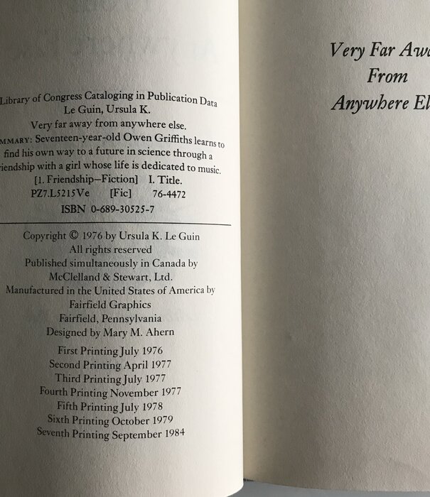 Ursula K. Le Guin - Very Far Away From Anywhere Else - Hardback (USED)