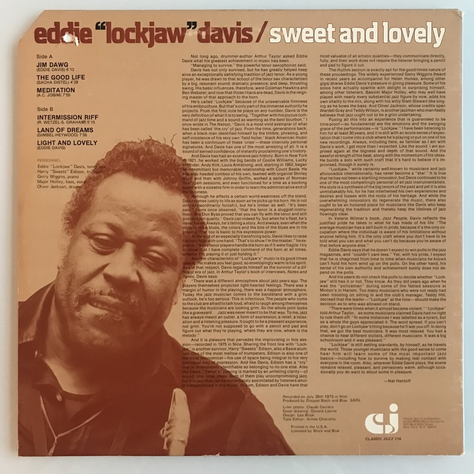 Eddie “Lockjaw” Davis - Sweet And Lovely - Vinyl LP (USED)