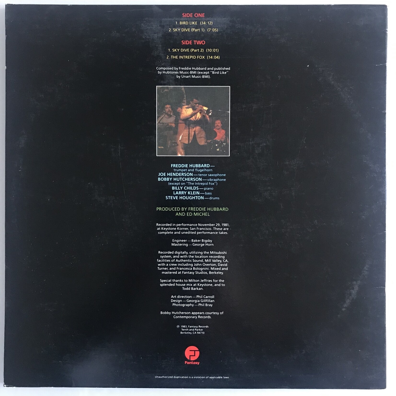Freddie Hubbard - A Little Night Music - Vinyl LP (USED)