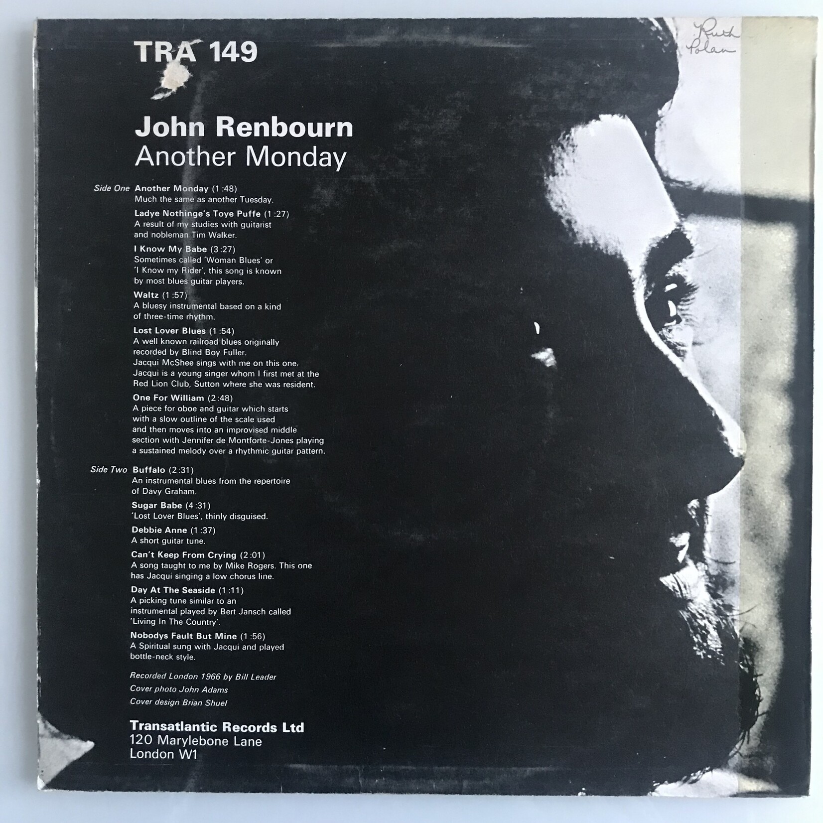 John Renbourn - Another Monday - Vinyl LP (USED)