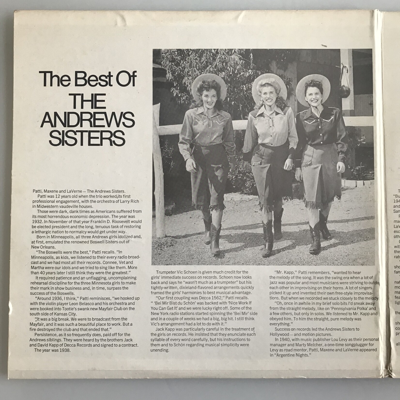 Andrews Sisters - Best Of - Vinyl LP (USED)