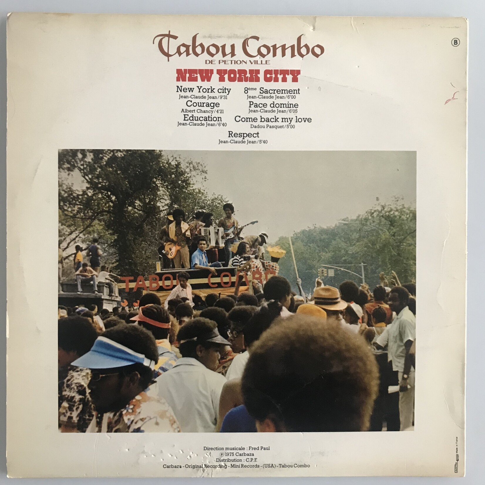 Tabou Combo De Petion Ville - New York City (8th Sacrement) - Vinyl LP (USED)