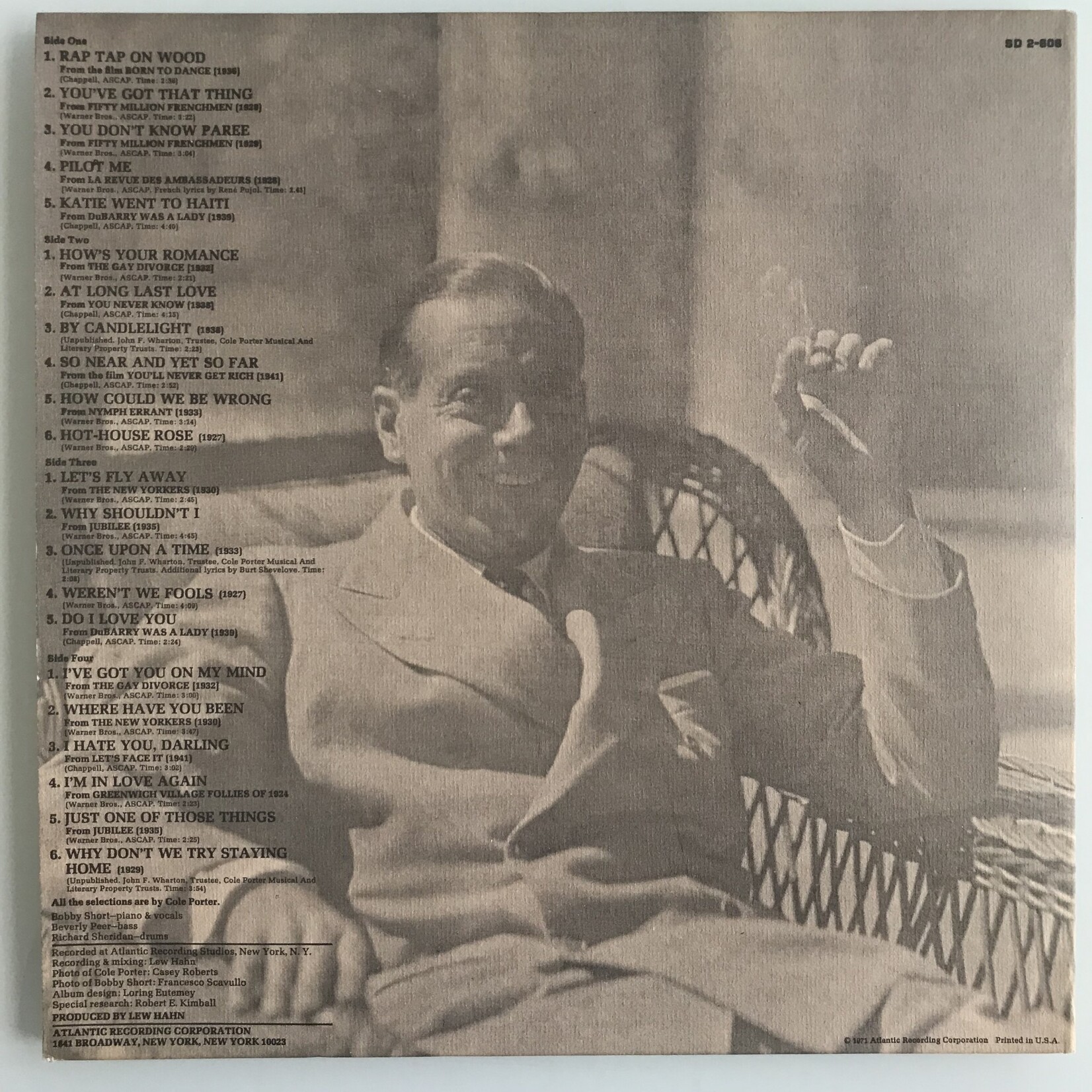 Bobby Short - Bobby Short Loves Cole Porter  - Vinyl LP (USED)