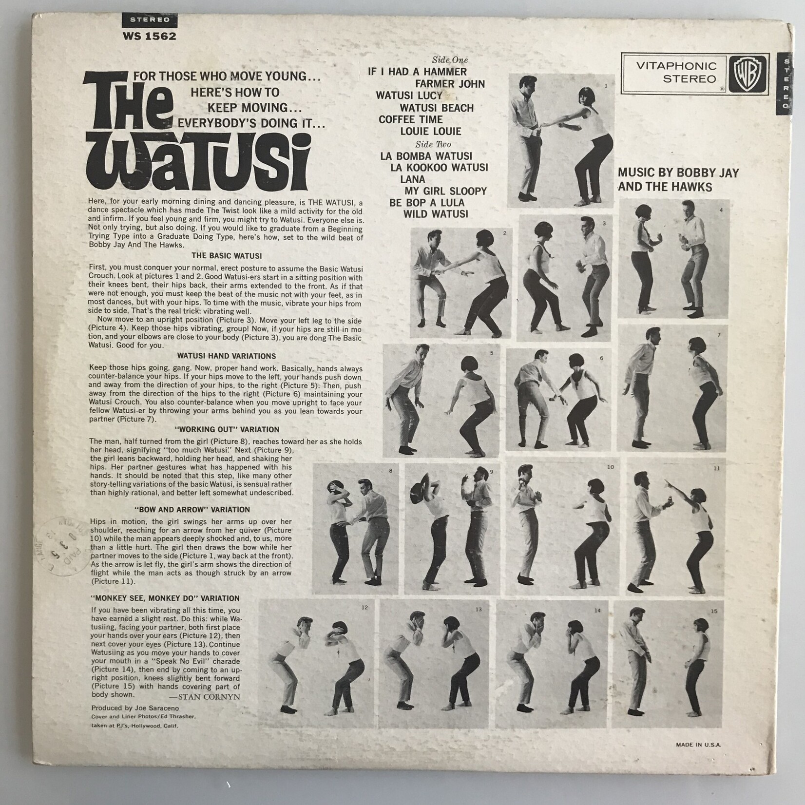 Bobby Jay And The Hawks - The Watusi: Everybody’s Doing It Vol. 1 - Vinyl LP (USED)