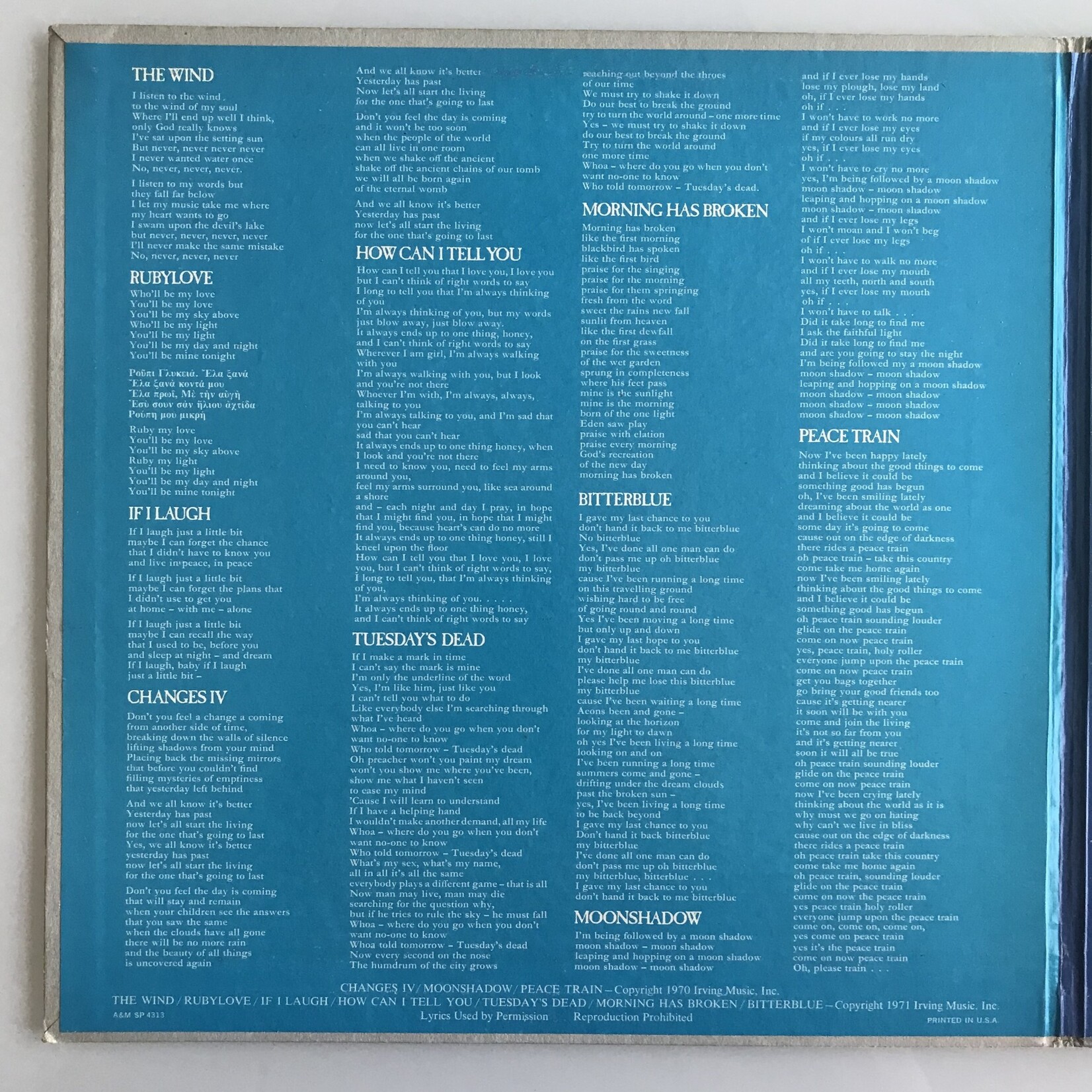 Cat Stevens - Teaser And The Firecat - Vinyl LP (USED)