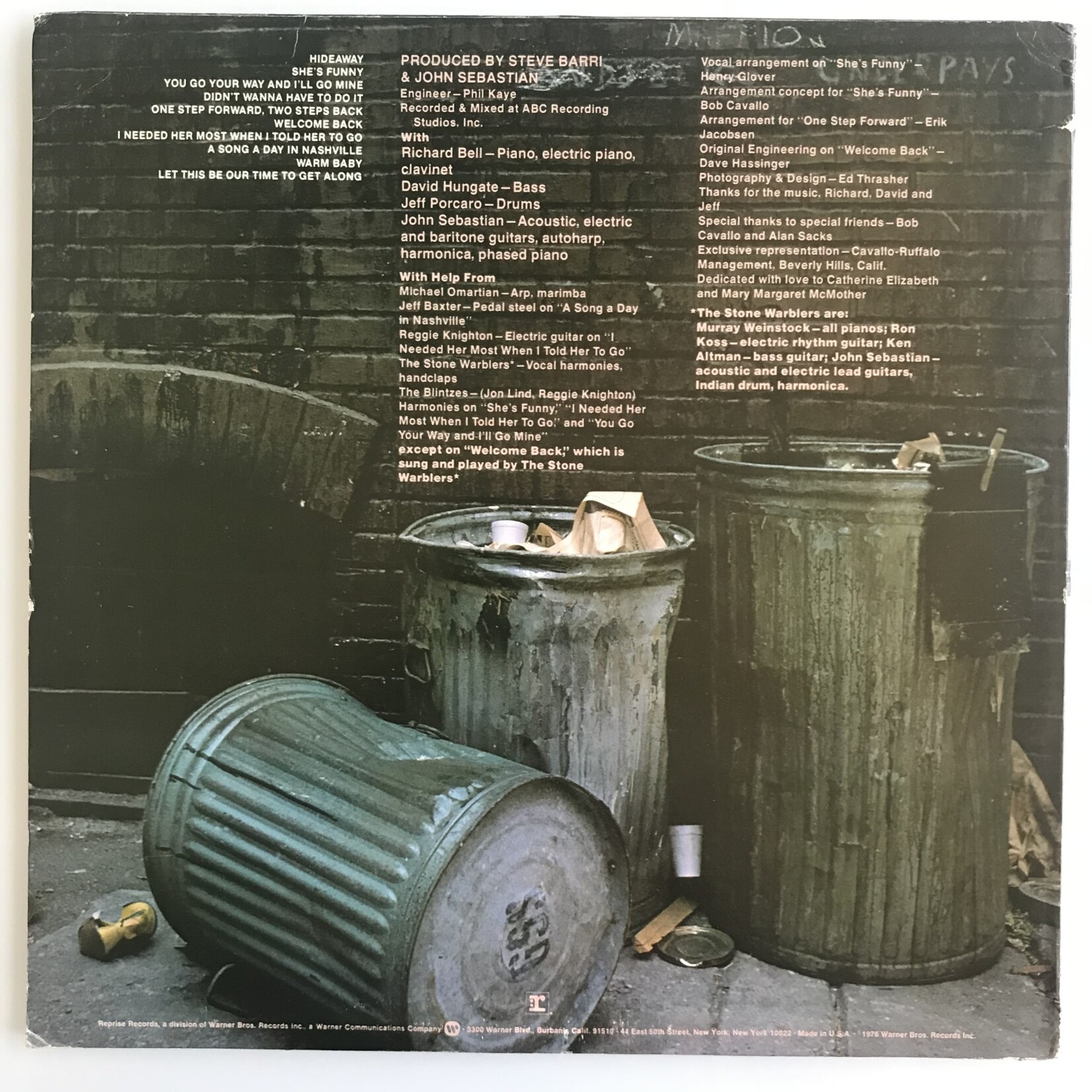 John Sebastian - Welcome Back - Vinyl LP (USED)