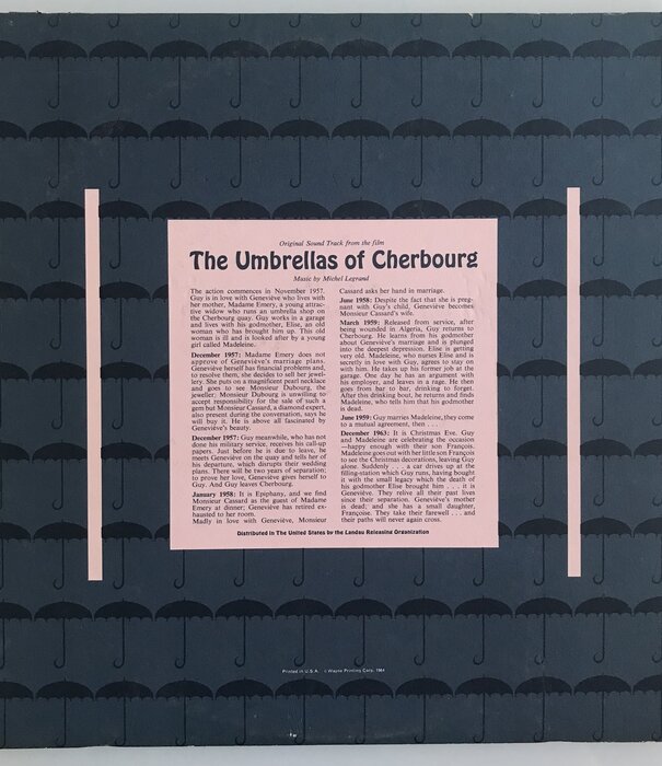 Michel Legrand, Jacques Demy - The Umbrellas Of Cherbourg Original Soundtrack  - Vinyl LP (USED)