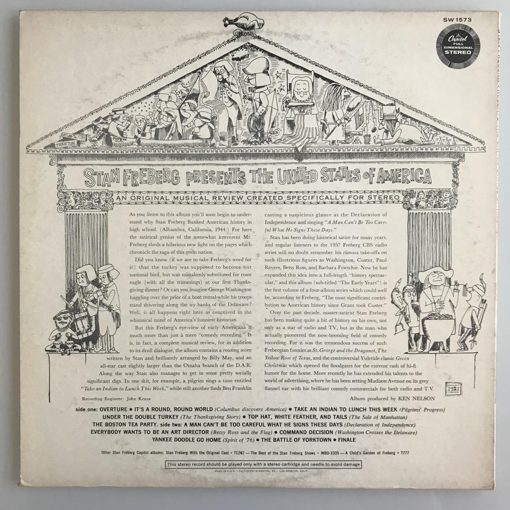 Stan Freberg - The United States Of America Vol. 1 The Early Years - Vinyl LP (USED)