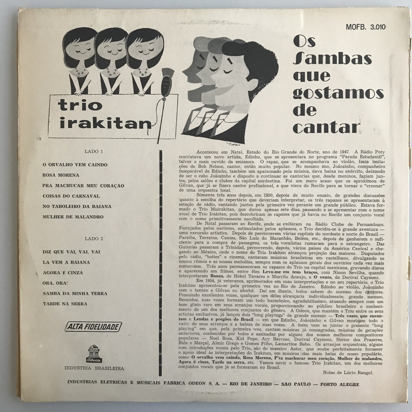 Trio Irakitan - Os Sambas Que Gostamos De Cantar - Vinyl LP (USED)