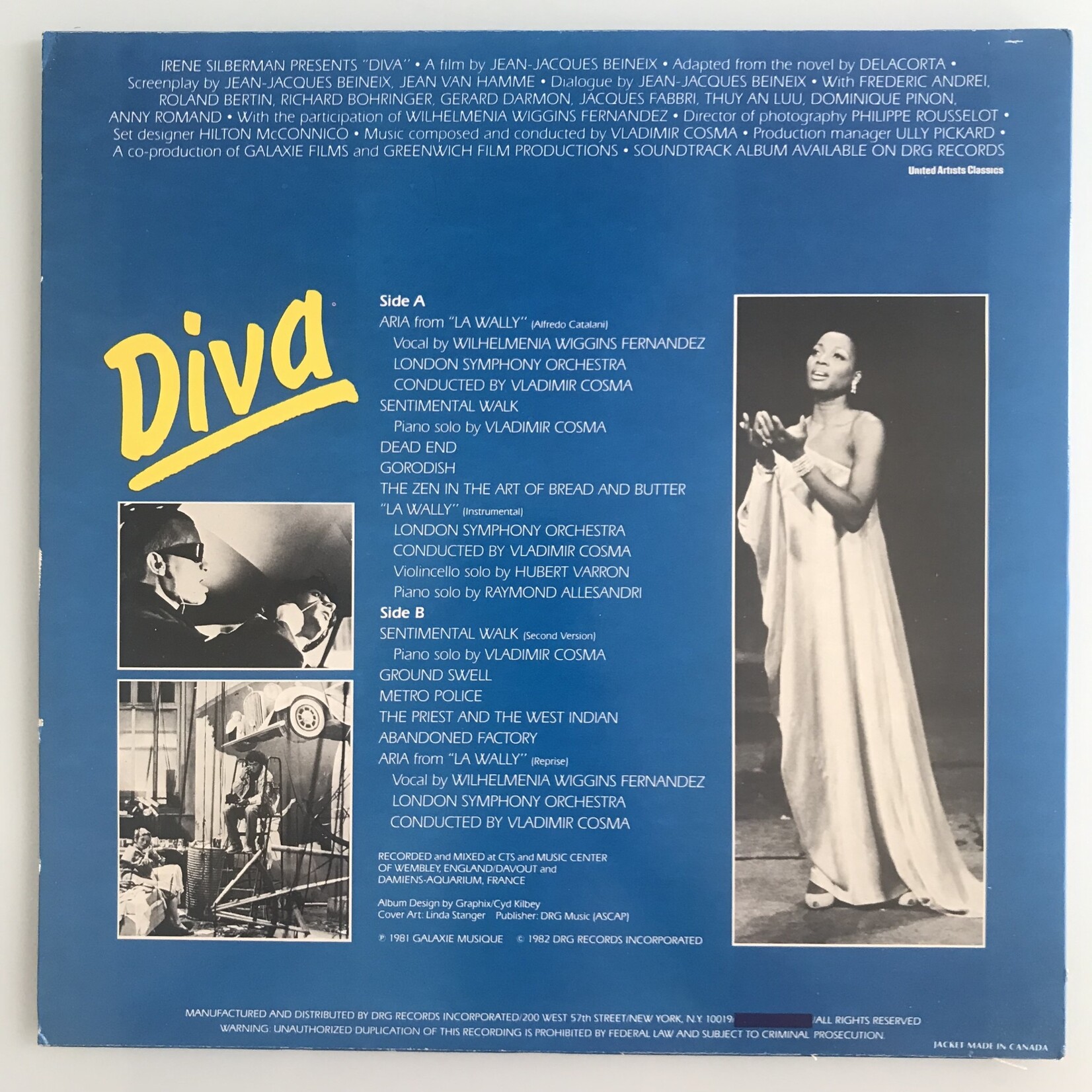 Vladimir Cosma - Diva Original Soundtrack - SL9503 - Vinyl LP (USED)