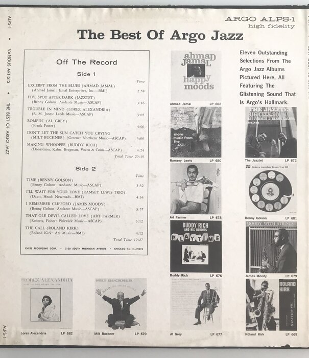 Various - Best Of Argo Jazz - Vinyl LP (USED)