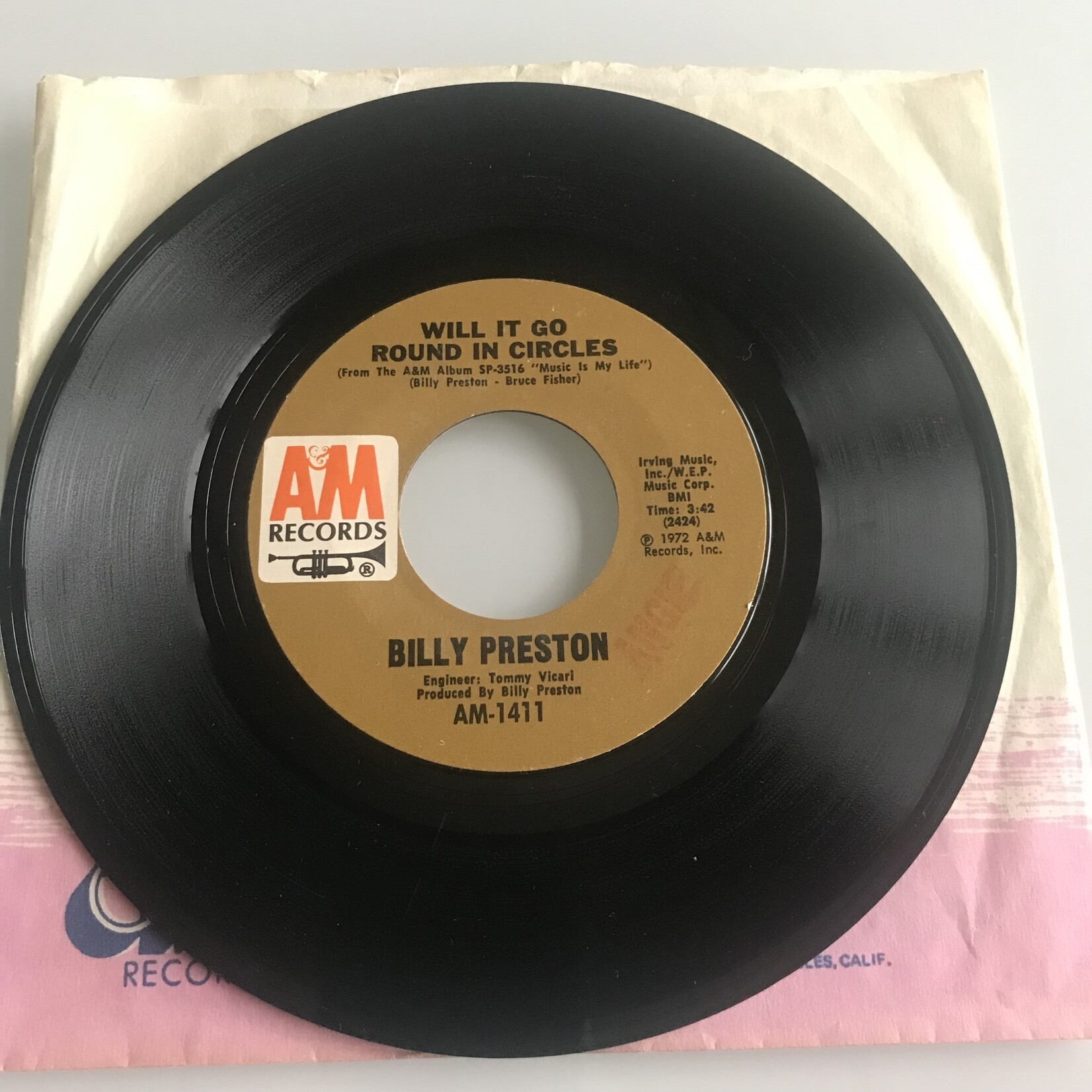 Billy Preston - Will It Go Round In Circles / Blackbird - Vinyl 45 (USED)