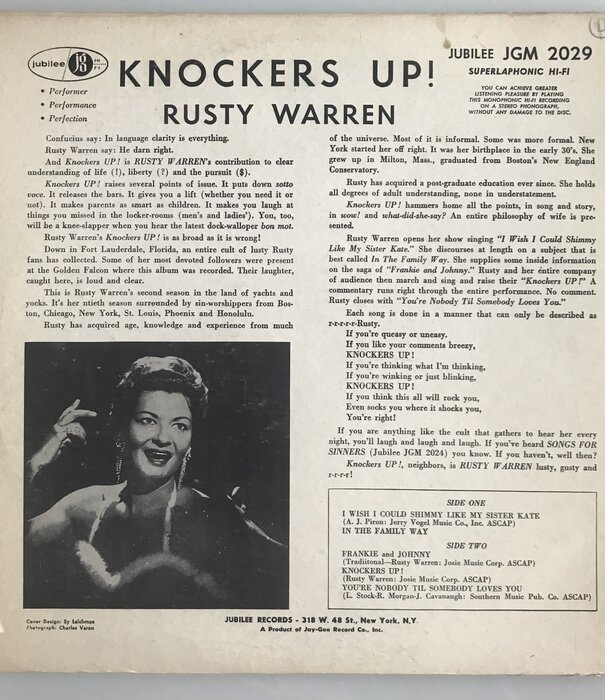 Rusty Warren - Knockers Up! - Vinyl LP (USED)